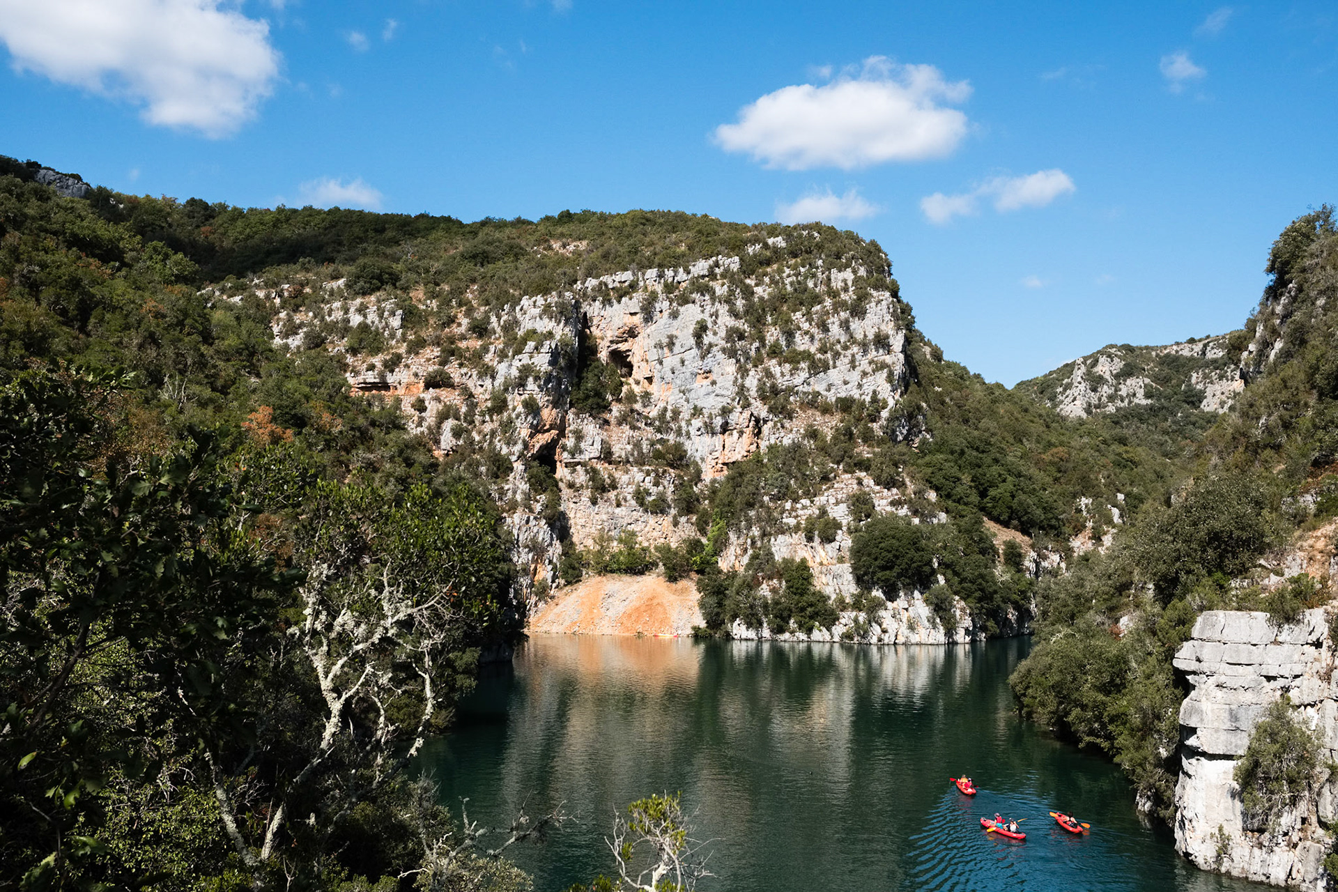 Les Basses Gorges du Verdon au départ de Quinson. Alpes de haute provence, France.