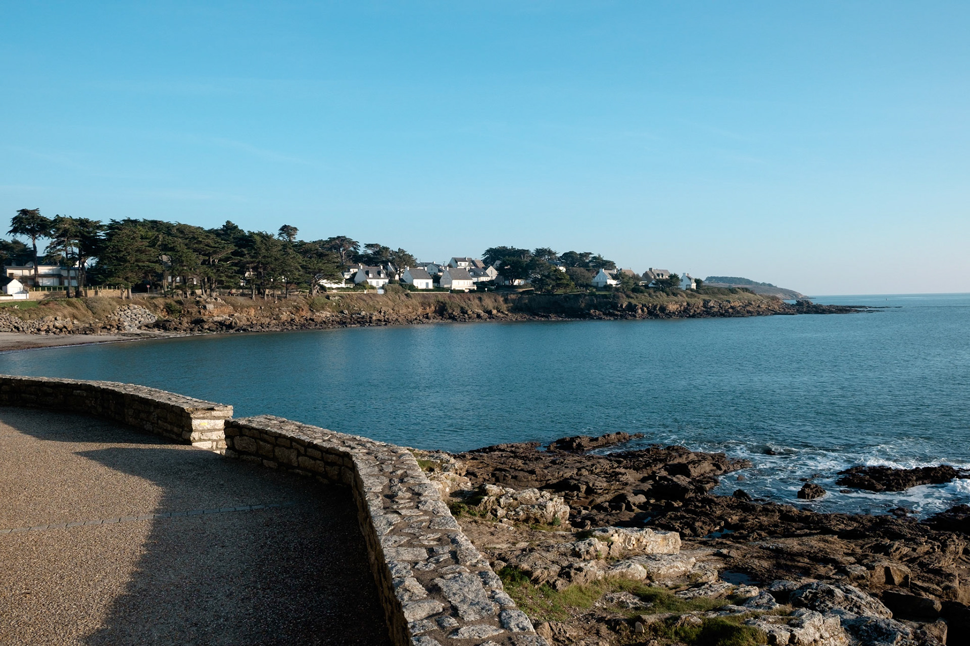Paysages du Golf de Morbihan, Bretagne, France.