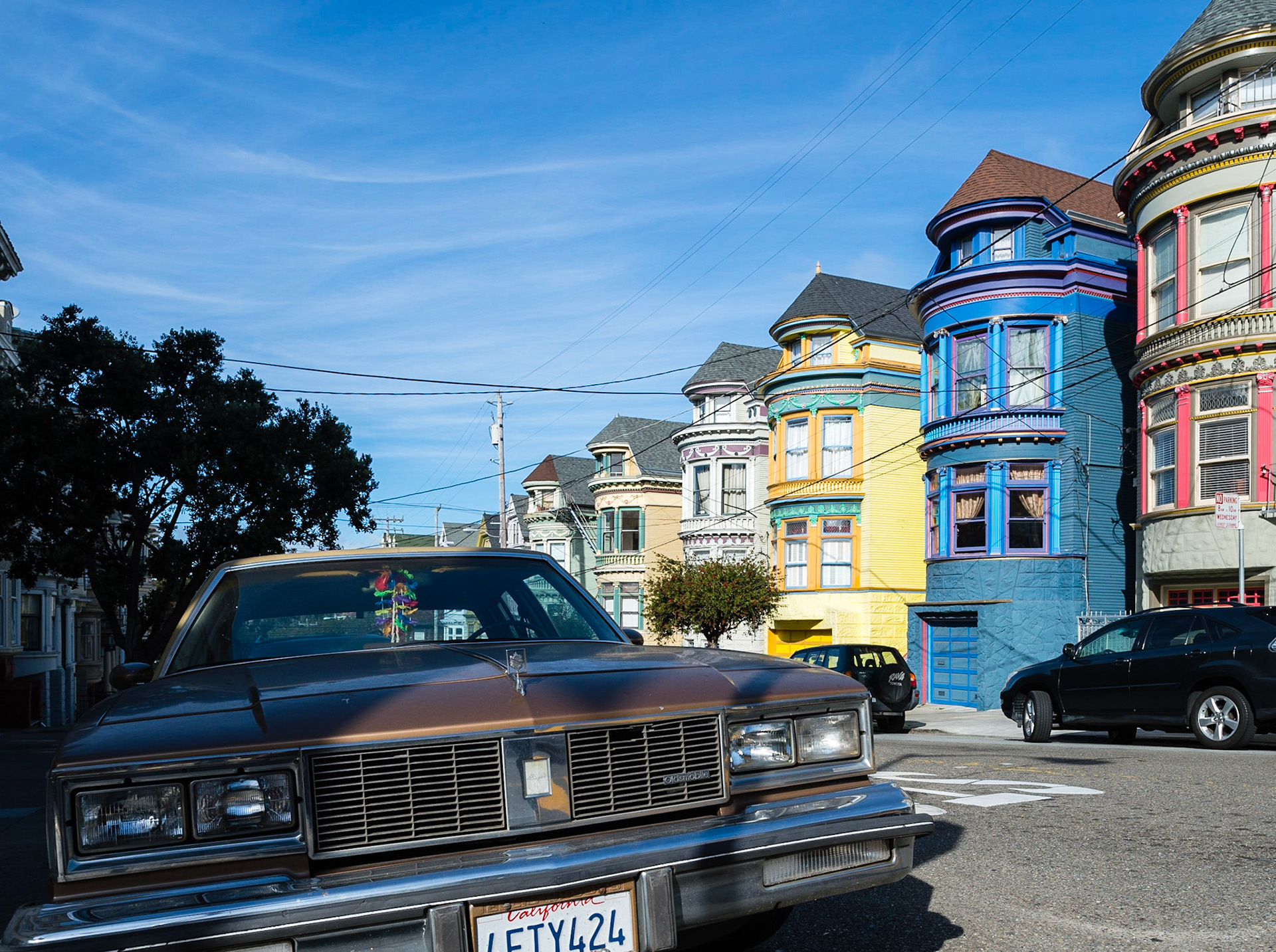 Belles demeures de style victorien sur Central Avenue, Haight-Ashbury, San Francisco./ In Victorian style beautiful residences on Central Avenue, Haight-Ashbury, San Francisco.