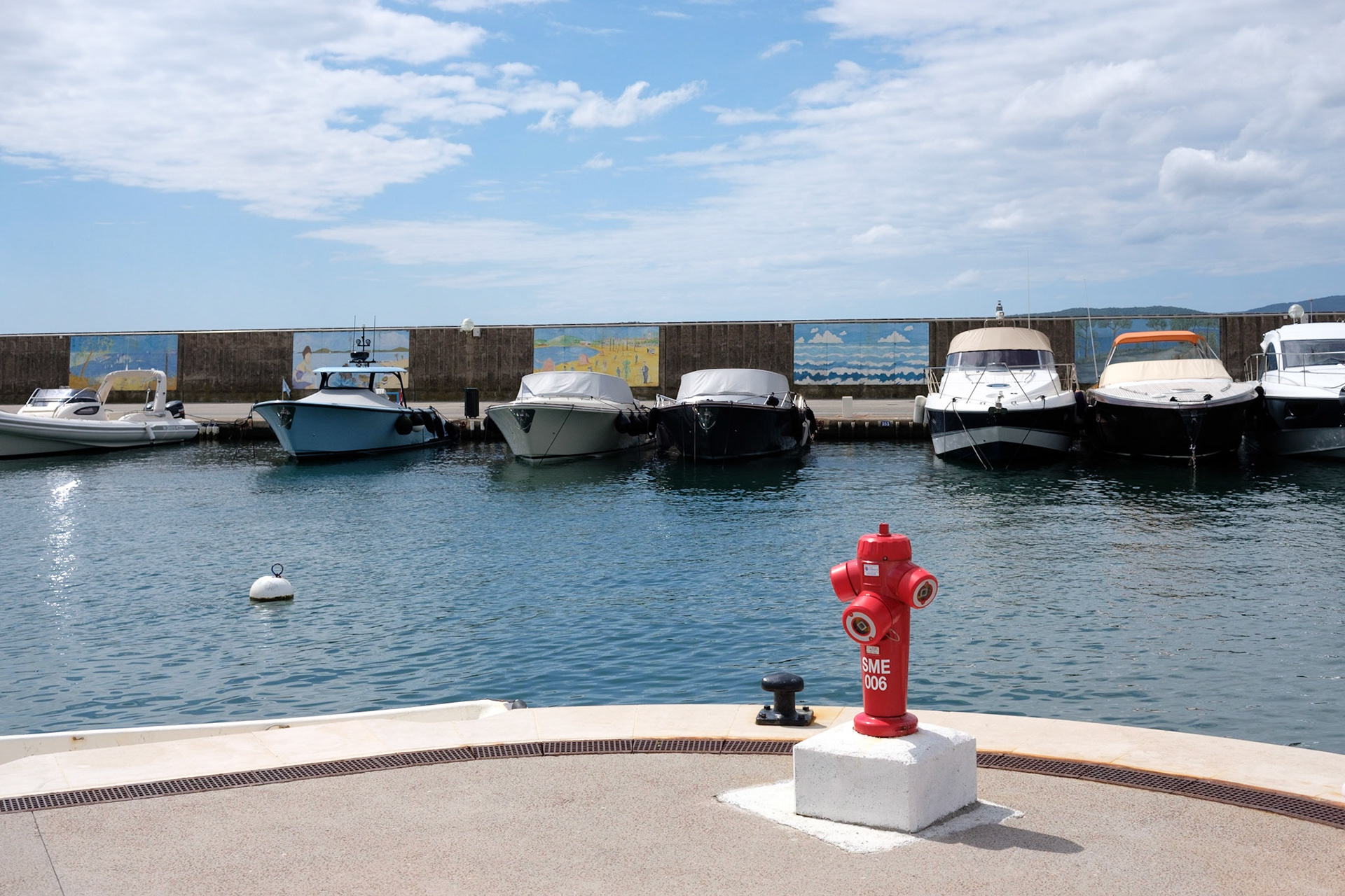 Le port de Sainte Maxime, Var, France.