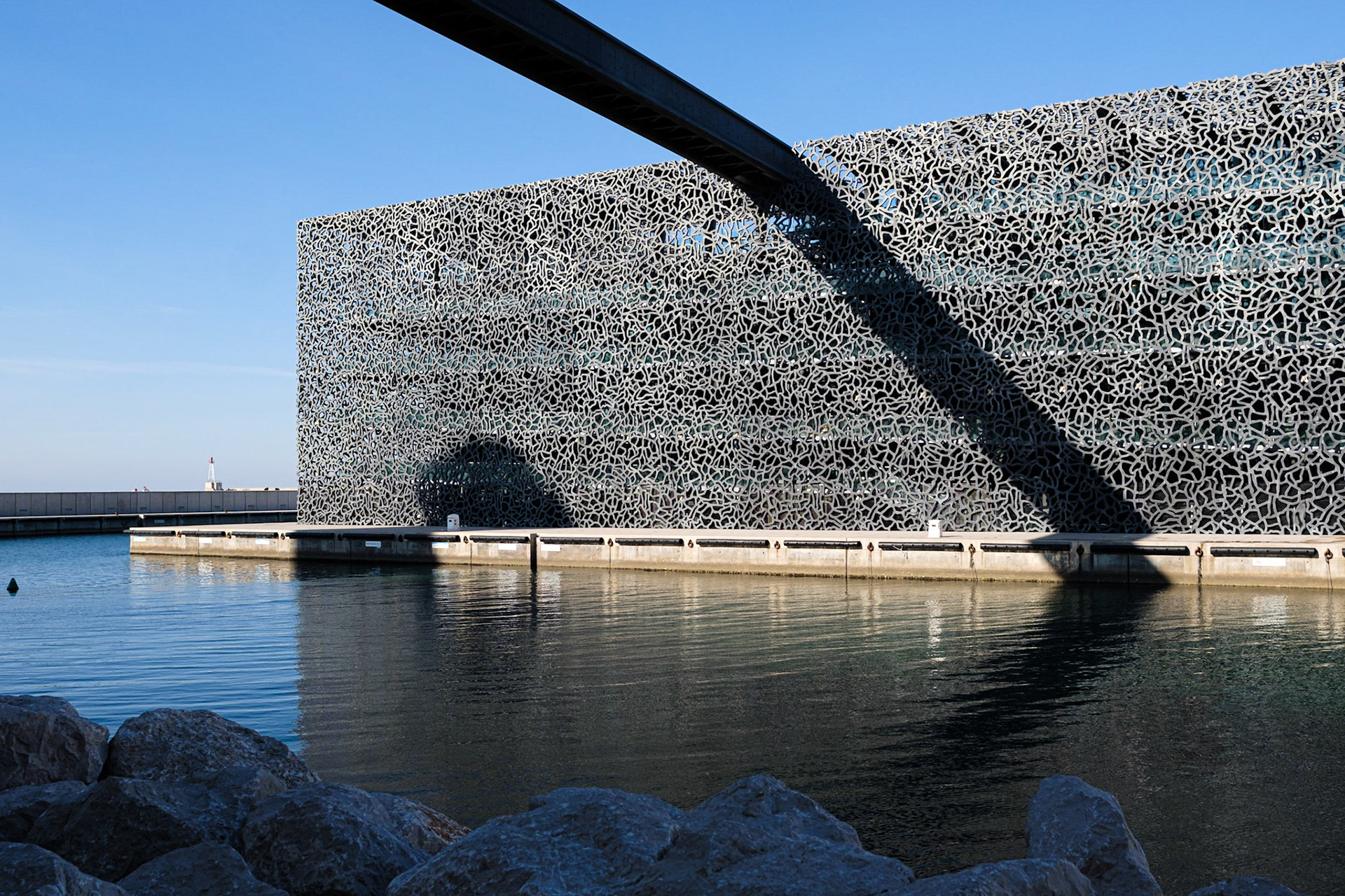 MUCEM, architecte Rudy Ricciotti (associé à Roland Carta). Marseille, Bouches du Rhône. France.
