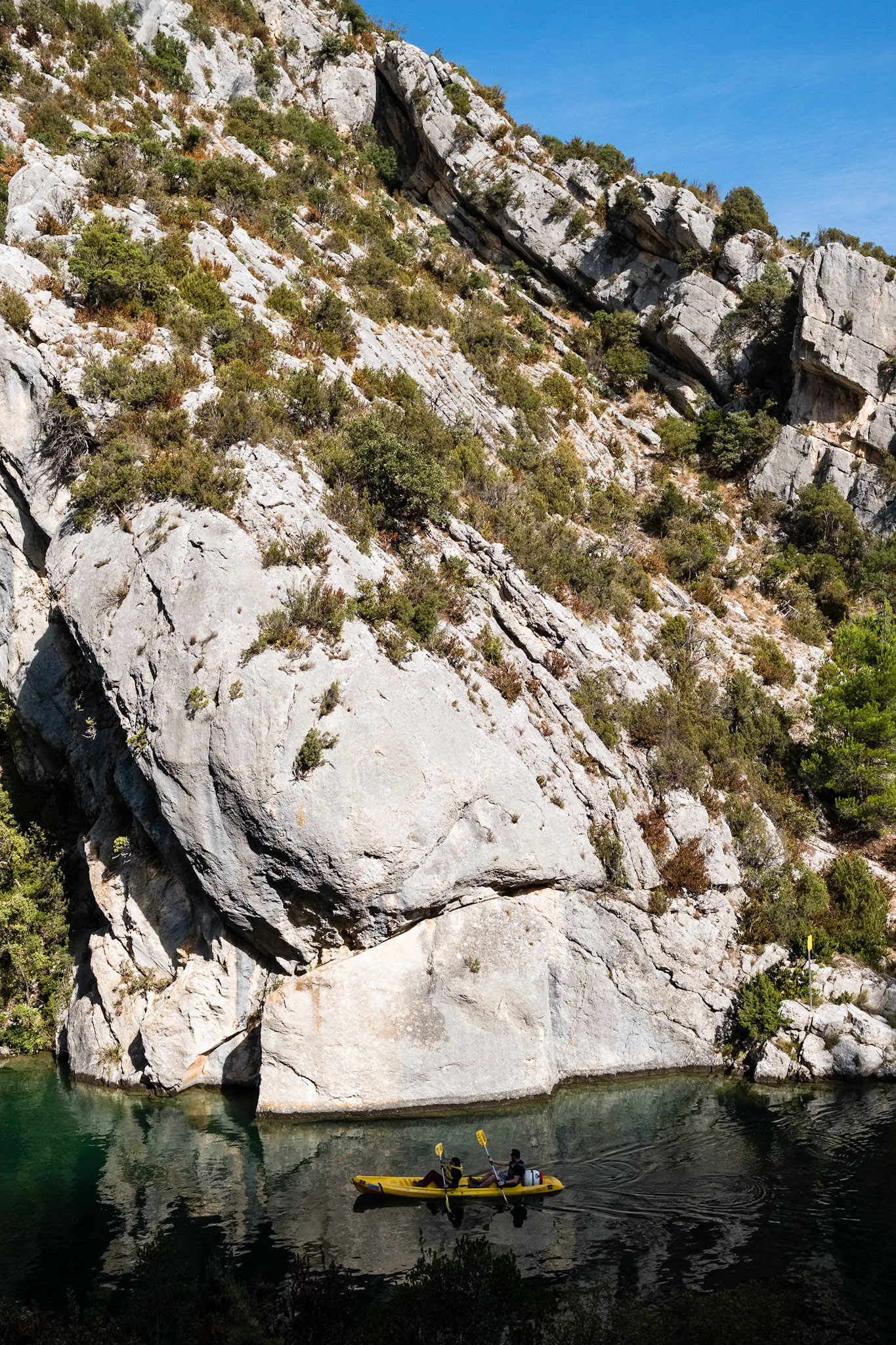 Les Basses Gorges du Verdon au départ de Quinson. Alpes de haute provence, France.