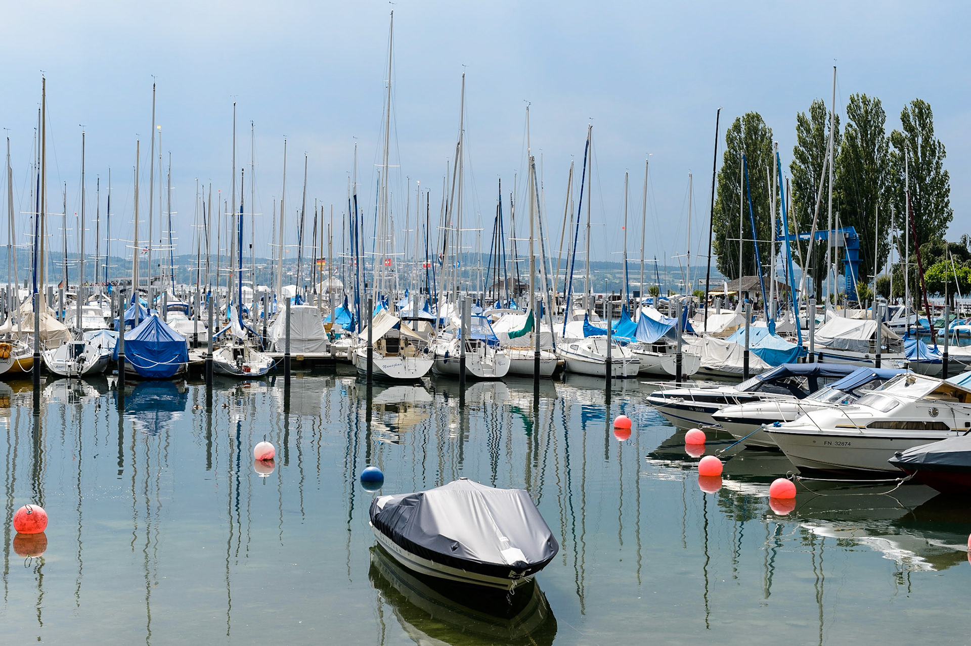 Unteruhldingen am Bodensee. Lac de Constance, Bade-Wurtemberg, Allemagne.