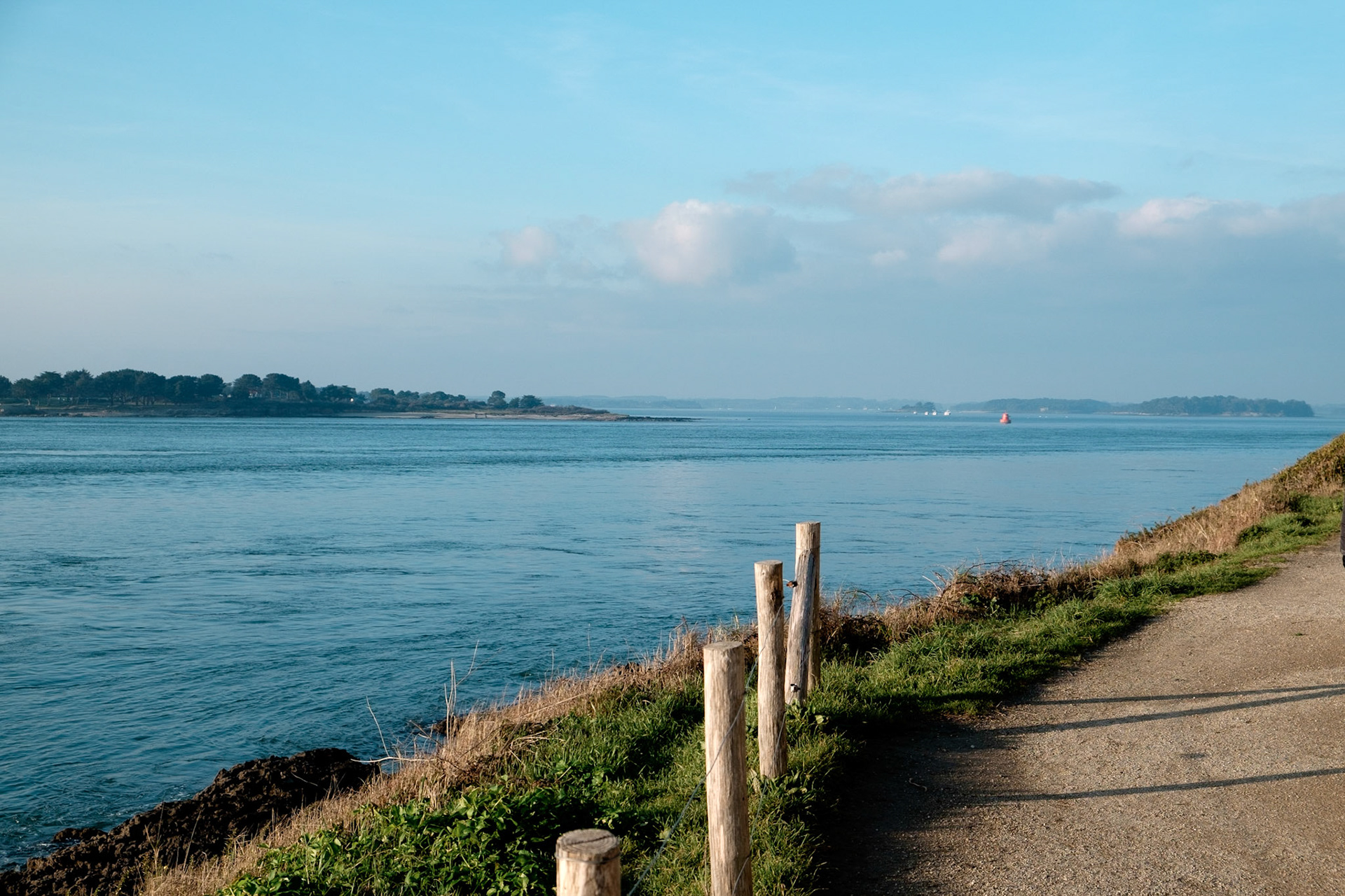Paysages du Golf de Morbihan, Bretagne, France.