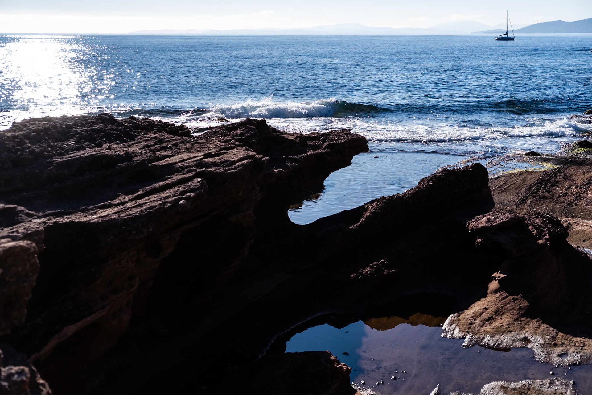 Le sentier du littoral entre Saint Raphaël et Agay. Saint Raphaël, Var, France