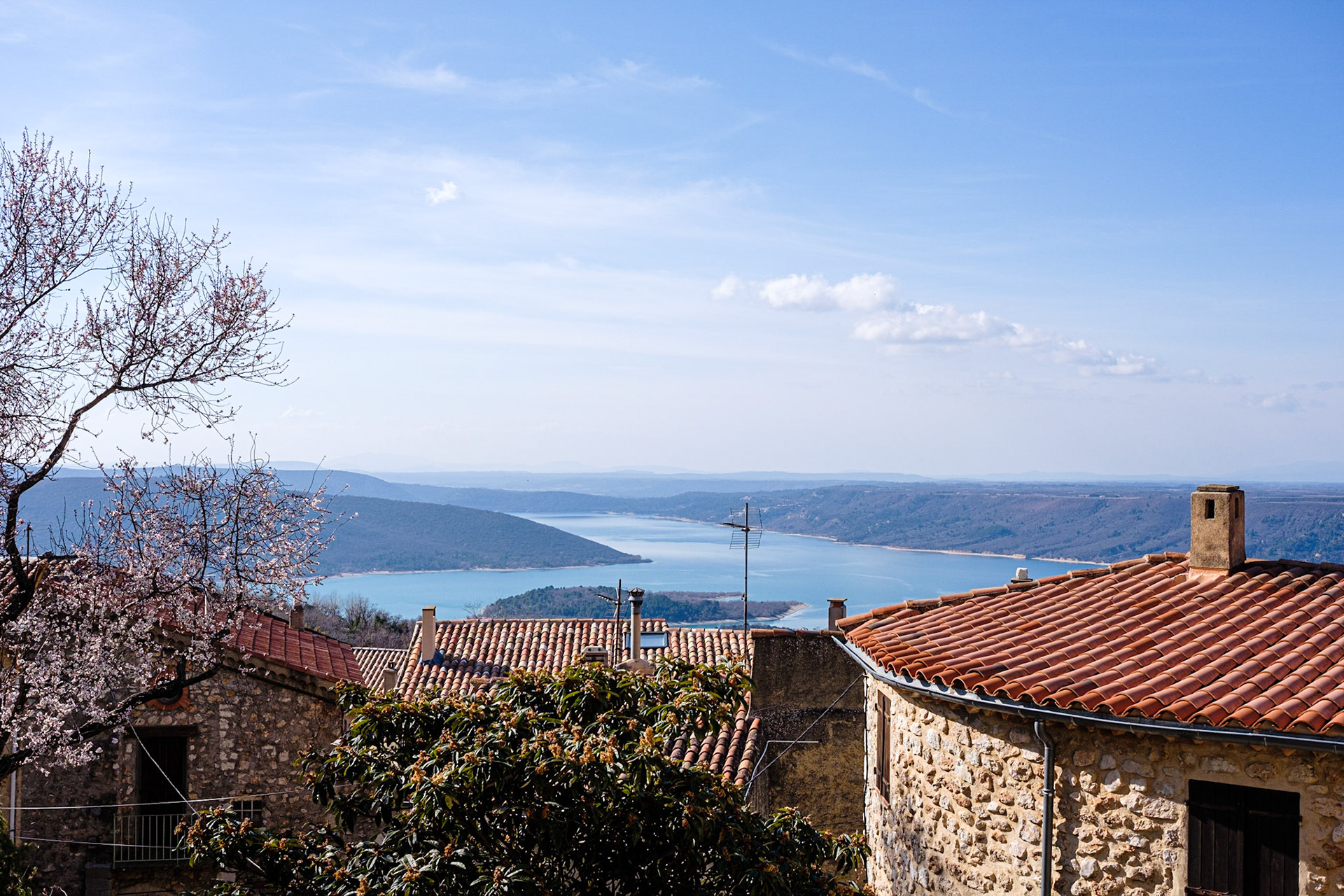 Le Village d'Aiguines dans le Var, France.