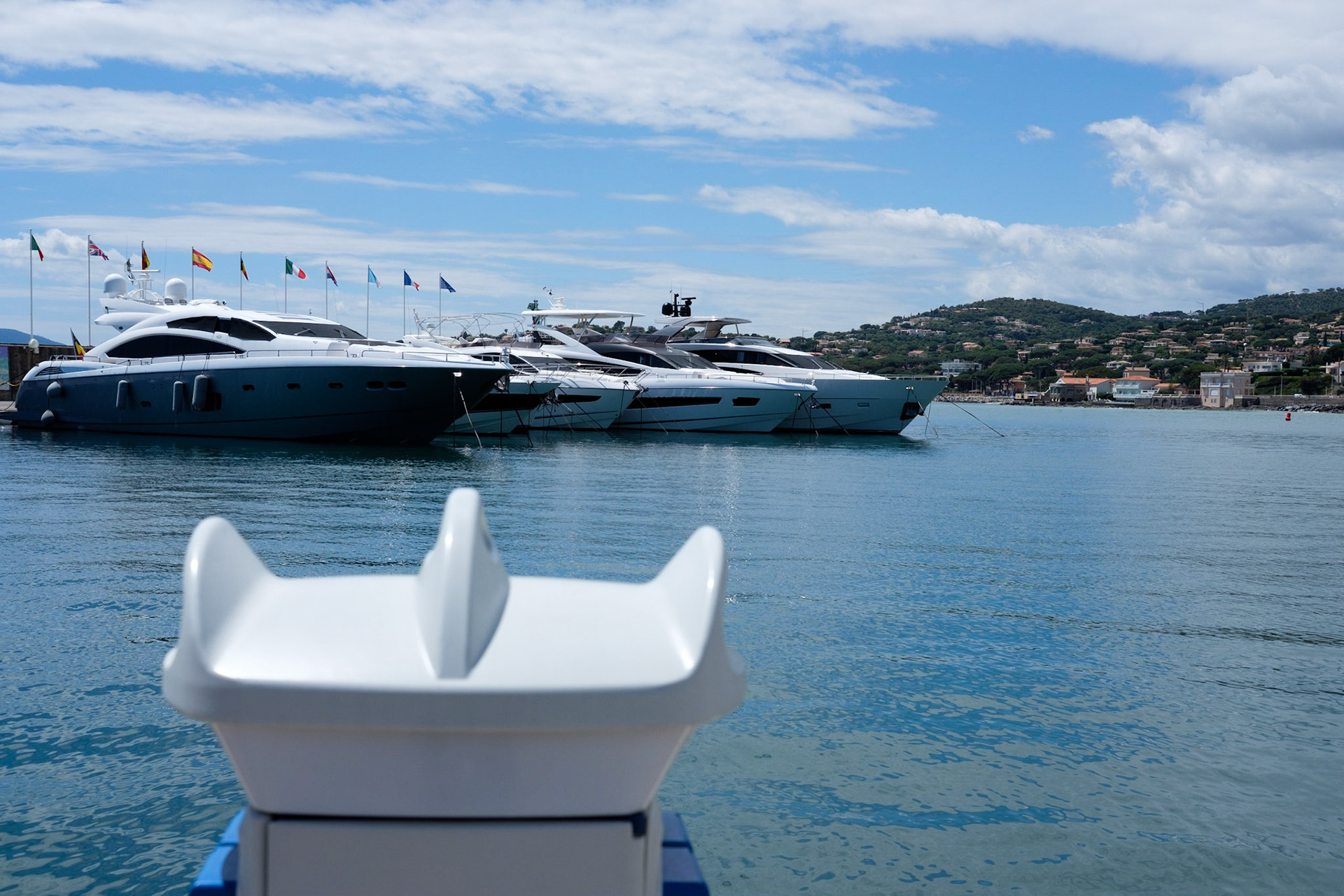 Le port de Sainte Maxime, Var, France.