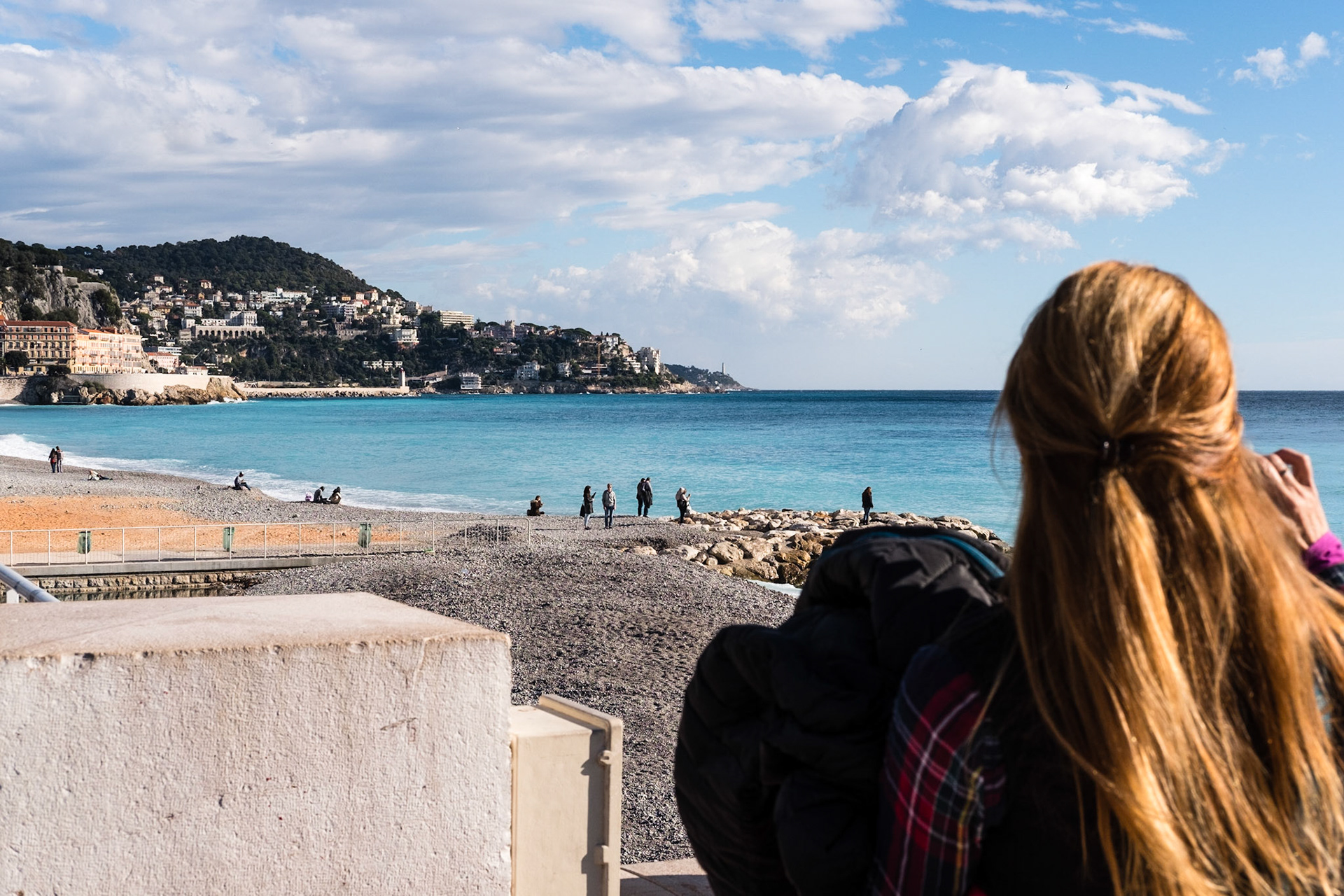 La plage de Nice.