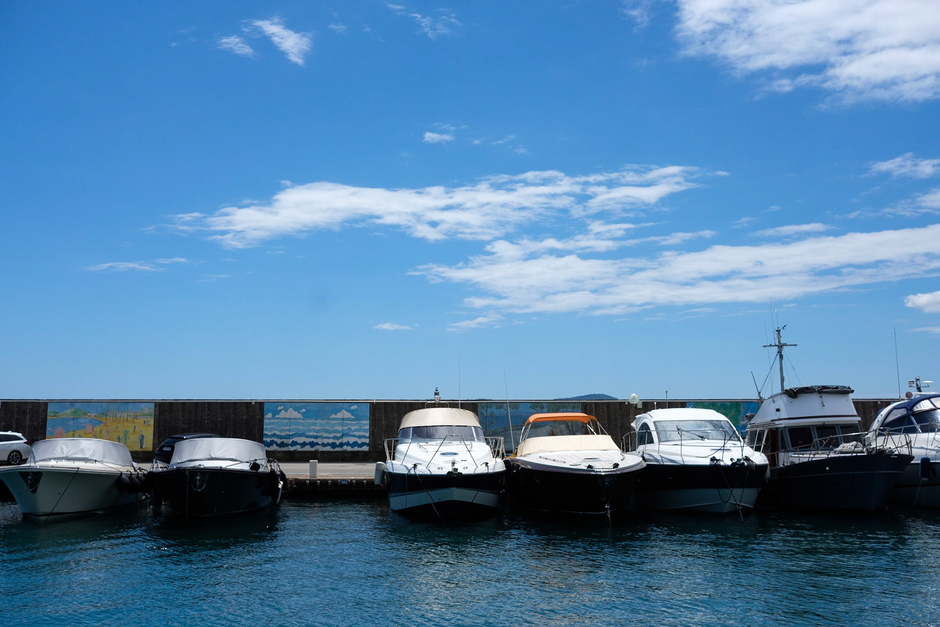 Le port de Sainte Maxime, Var, France.