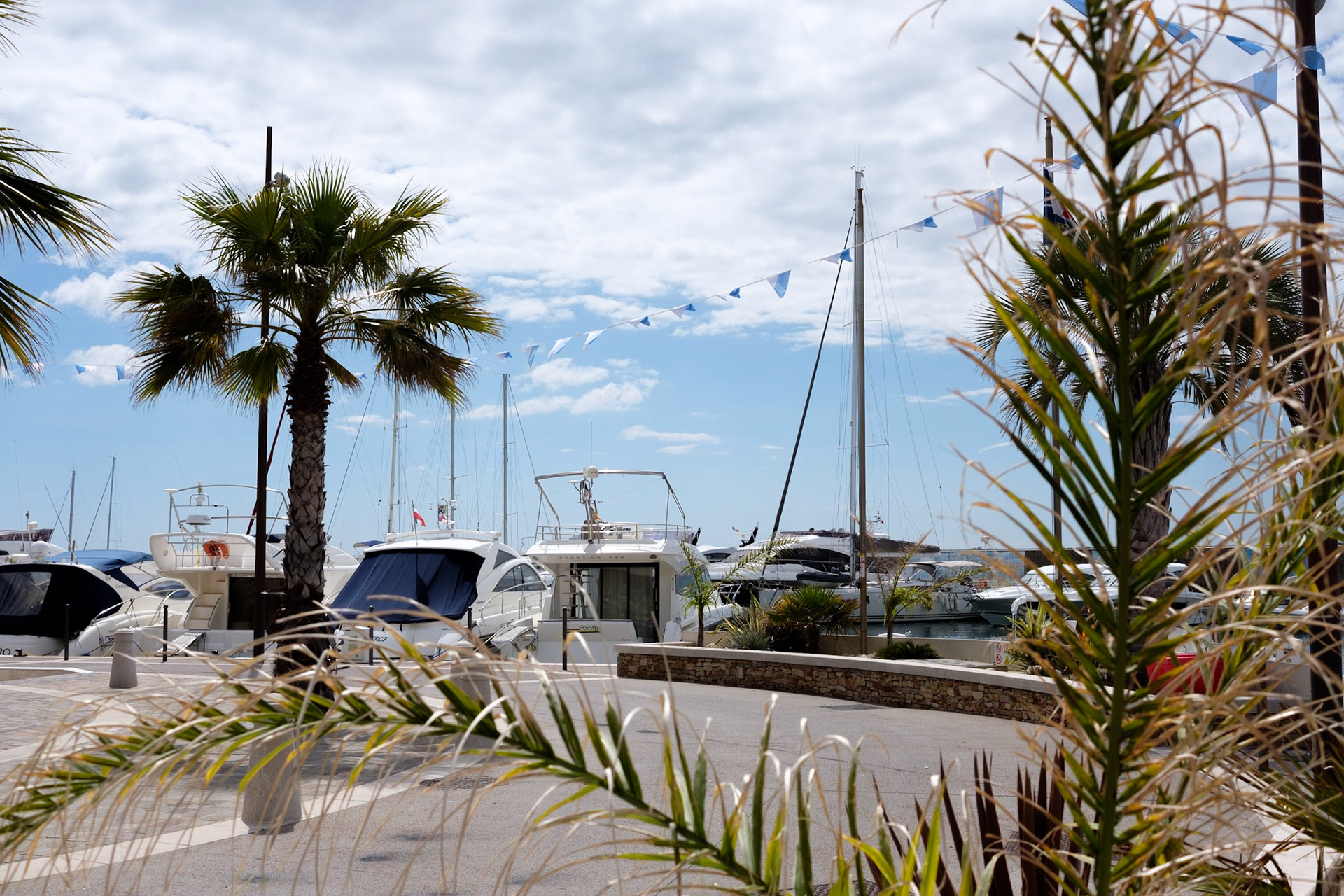 Le port de Sainte Maxime, Var, France.