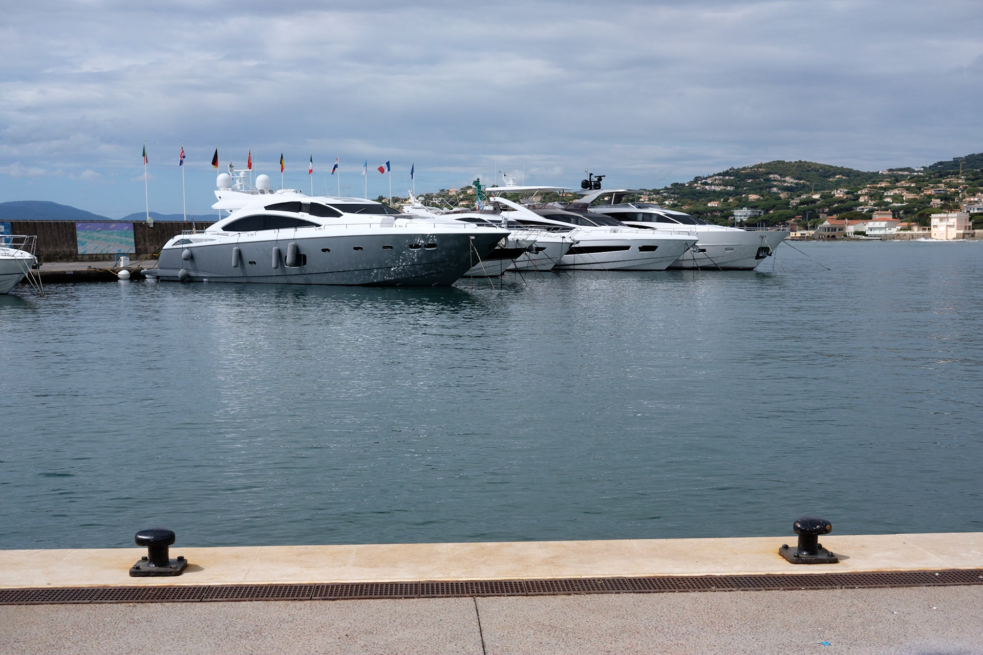 Le port de Sainte Maxime, Var, France.