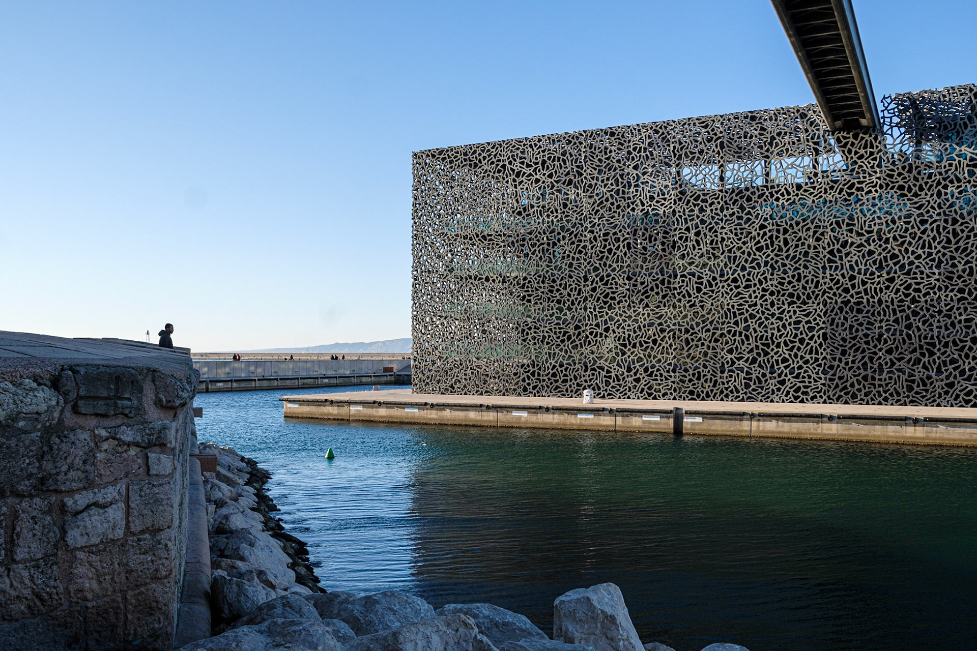 MUCEM, architecte Rudy Ricciotti (associé à Roland Carta). Marseille, Bouches du Rhône. France.