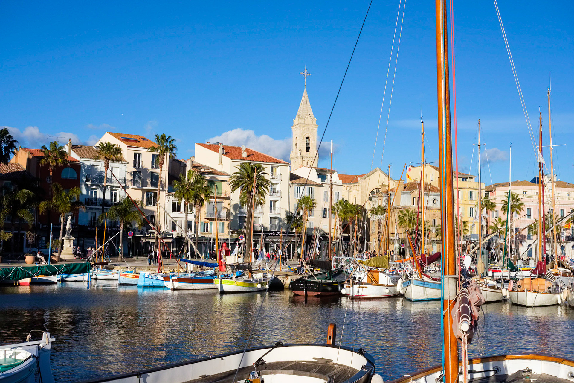 Le port de Sanary sur Mer, Var, France.