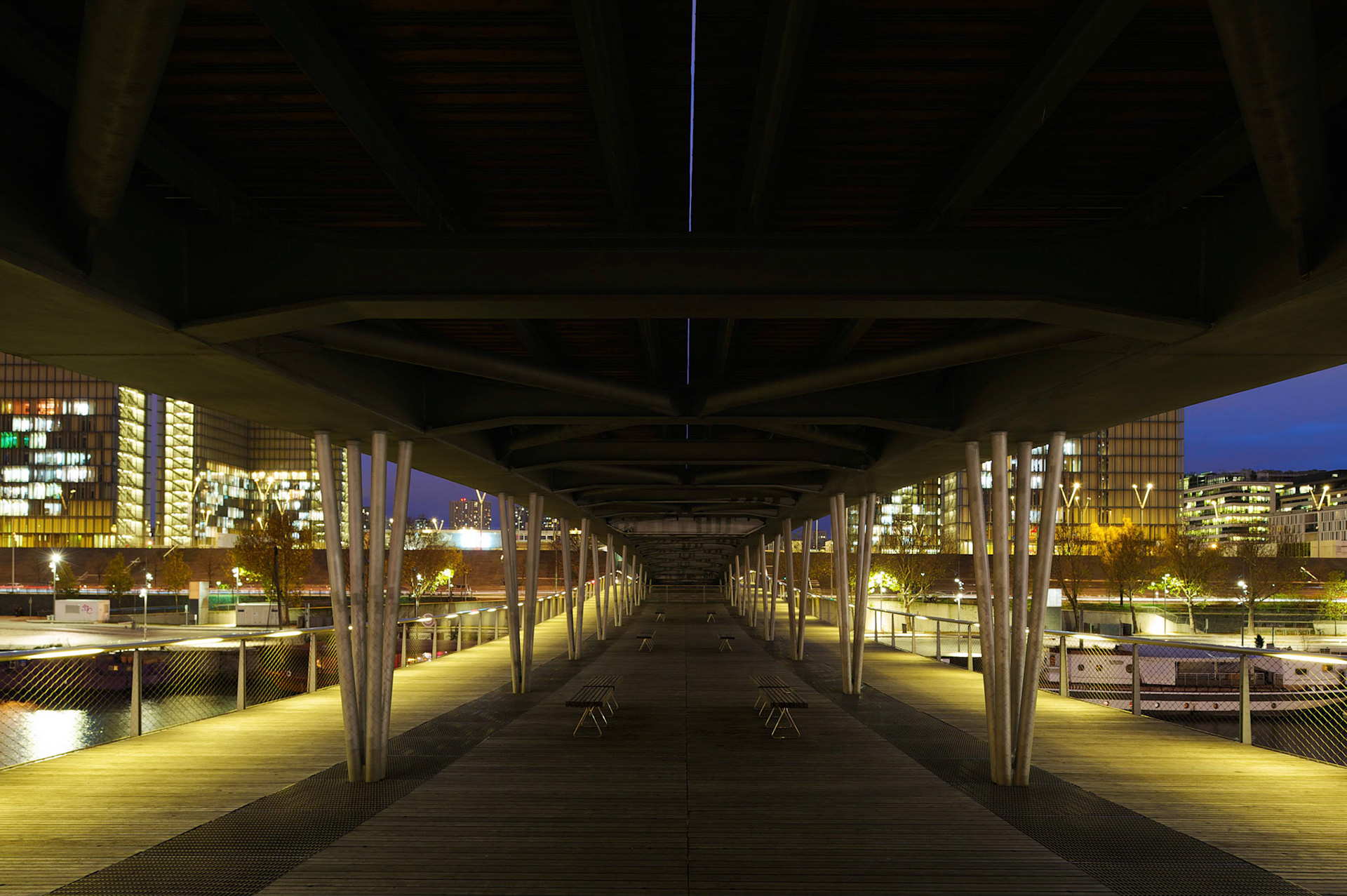 La passerelle Simone de Beauvoir, Paris, France.Dietmar Feichtinger Architectes.