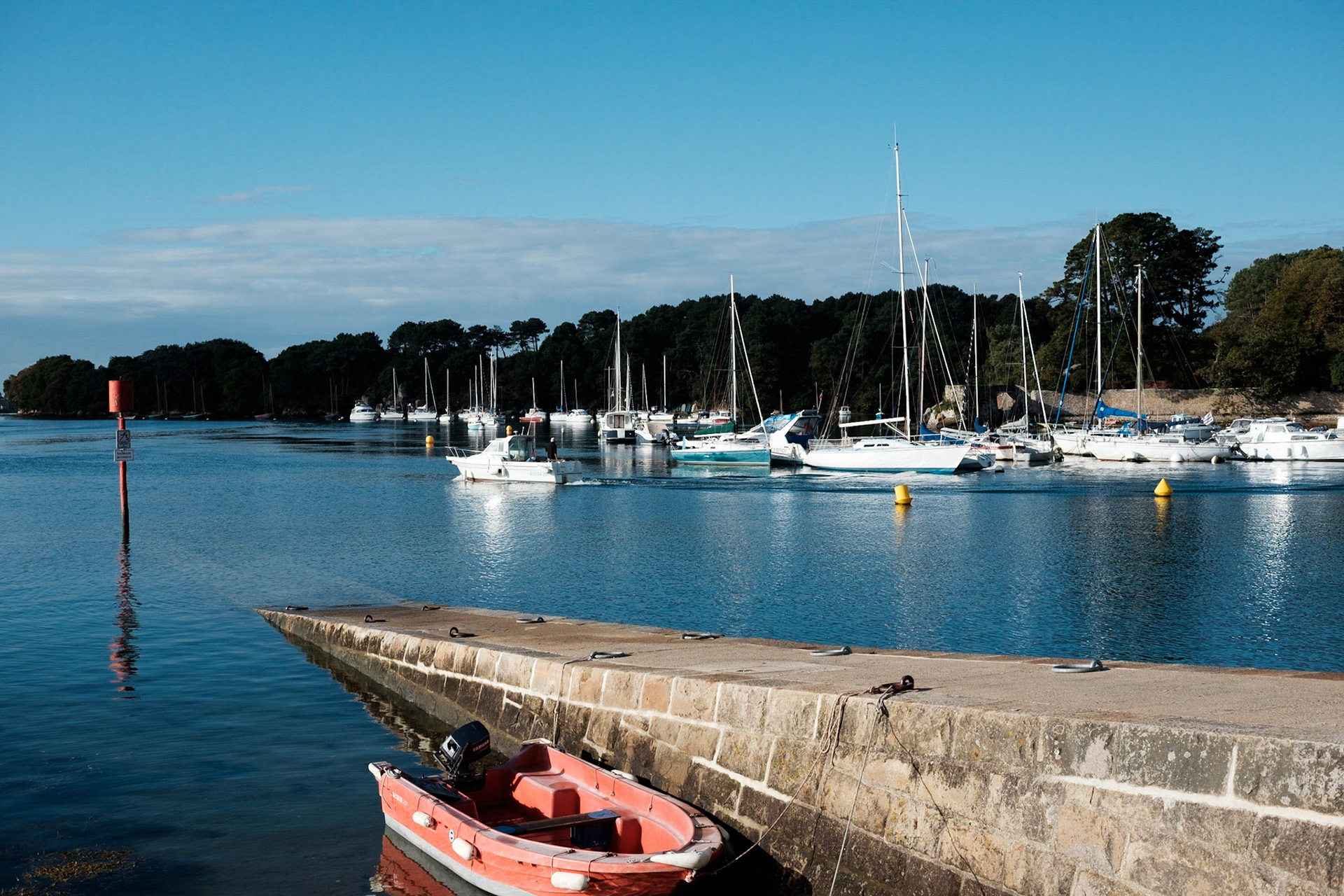 Paysages du Golf de Morbihan, Bretagne, France.