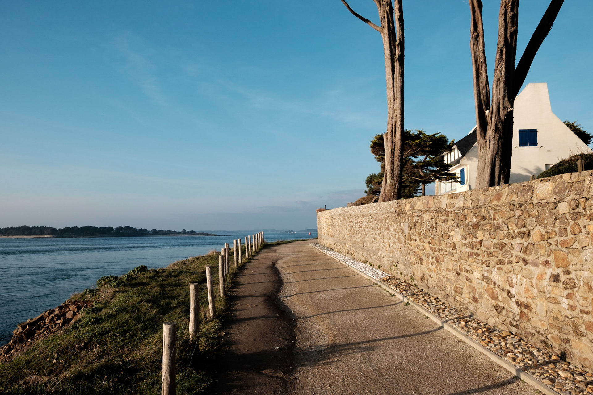Paysages du Golf de Morbihan, Bretagne, France.