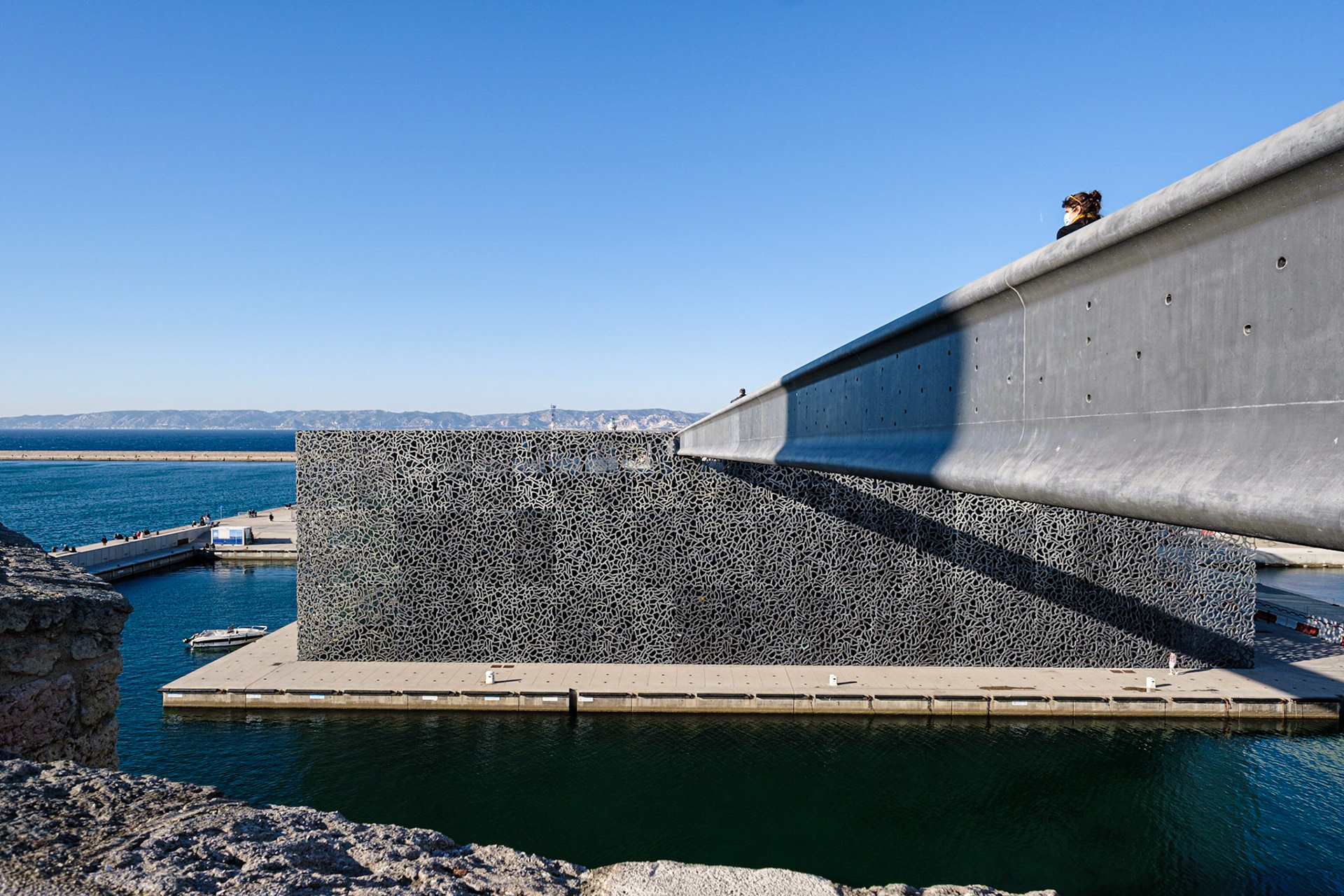 MUCEM, architecte Rudy Ricciotti (associé à Roland Carta). Marseille, Bouches du Rhône. France.