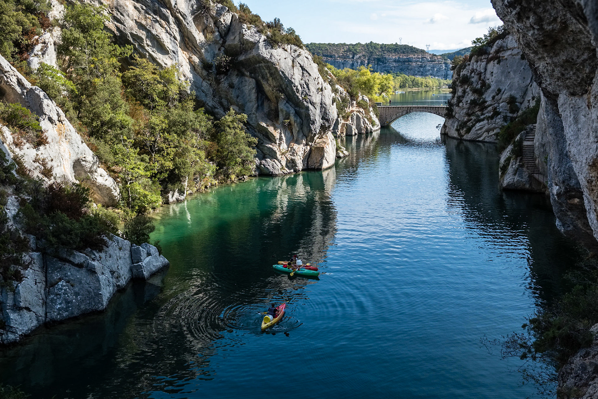 Les Basses Gorges du Verdon au départ de Quinson. Alpes de haute provence, France.
