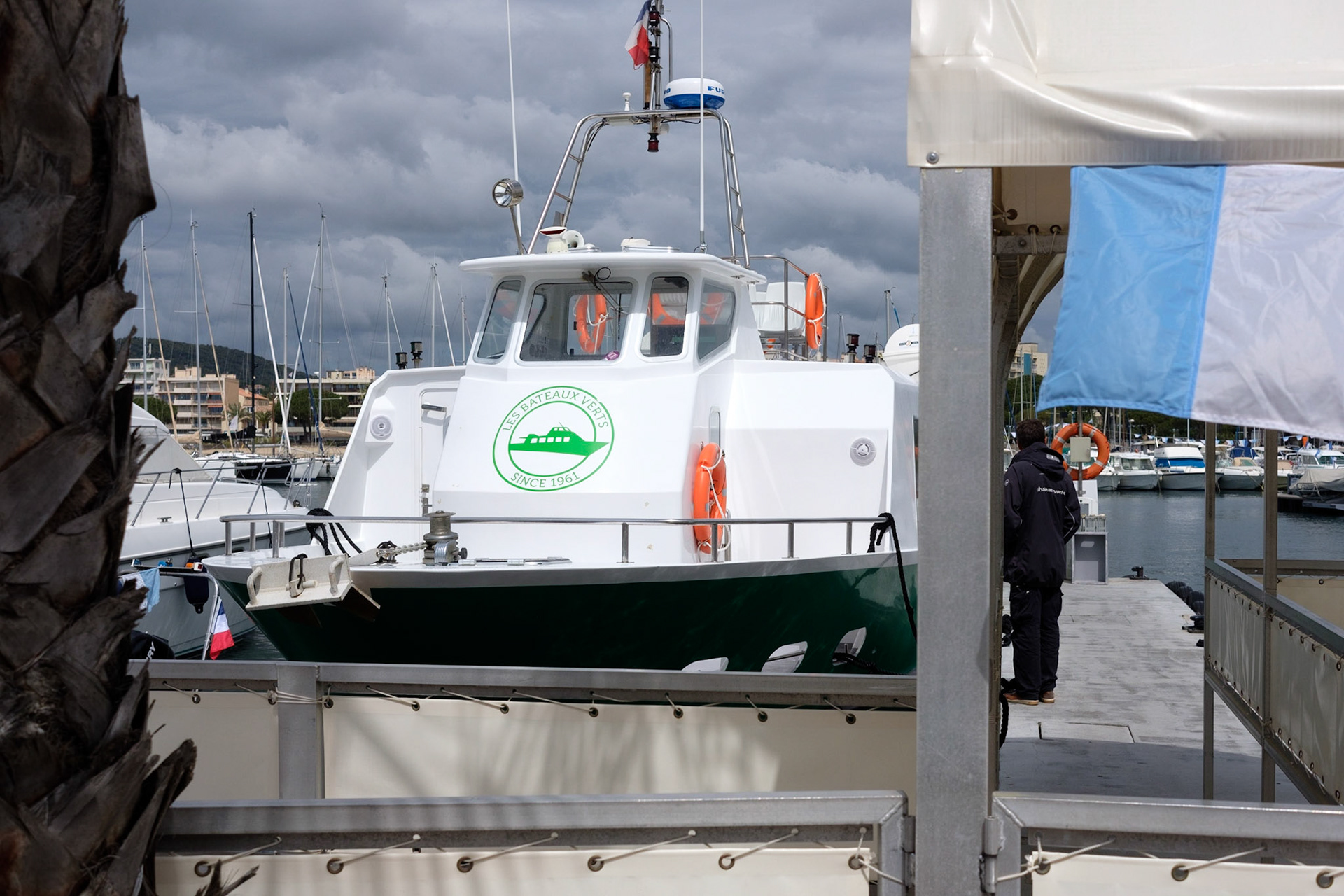 Le port de Sainte Maxime, Var, France.