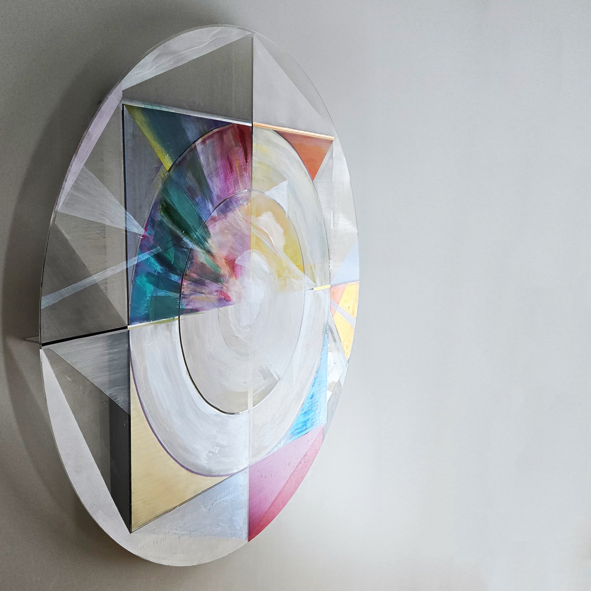Galileo’s Assistant: David Bowie, 2008. Mixed Media on Wood Panel. In situ within a private collection. These views demonstrate how the celestial map of the "Starman" interacts with a modern domestic environment.