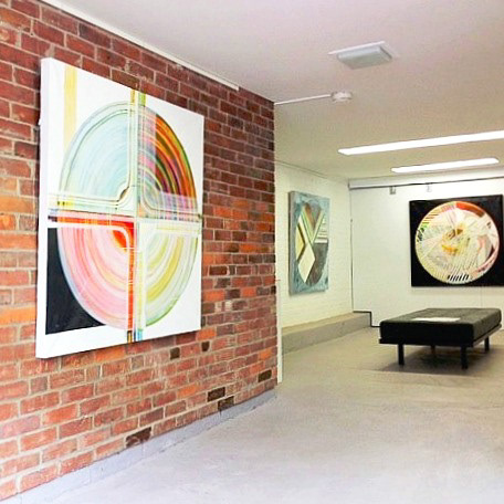 Solo Exhibition: Pattern Integrity, DLFA Gallery, Toronto. The complete series presented in a gallery setting, highlighting the physical presence and resonance of the large-scale tondo works.