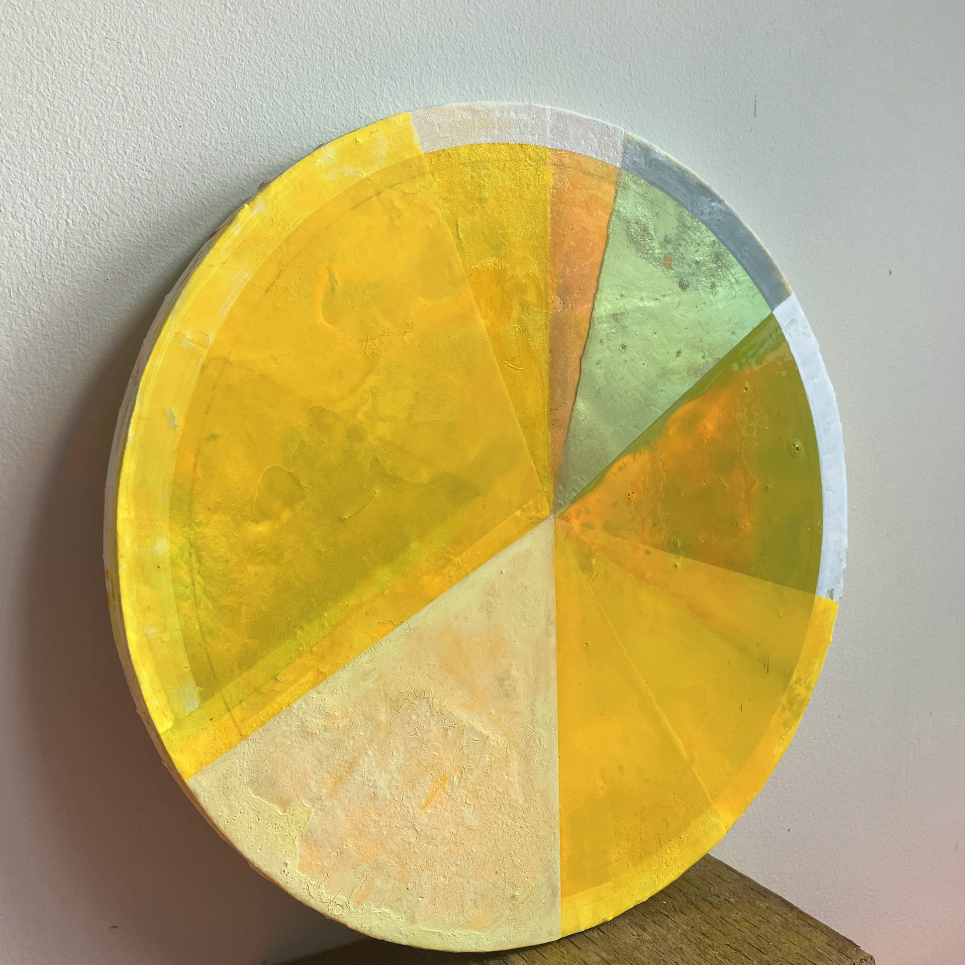Copper Resonance (Detail). The central copper triangle serves as a hard-edged "foil" to the surrounding fluid textures.