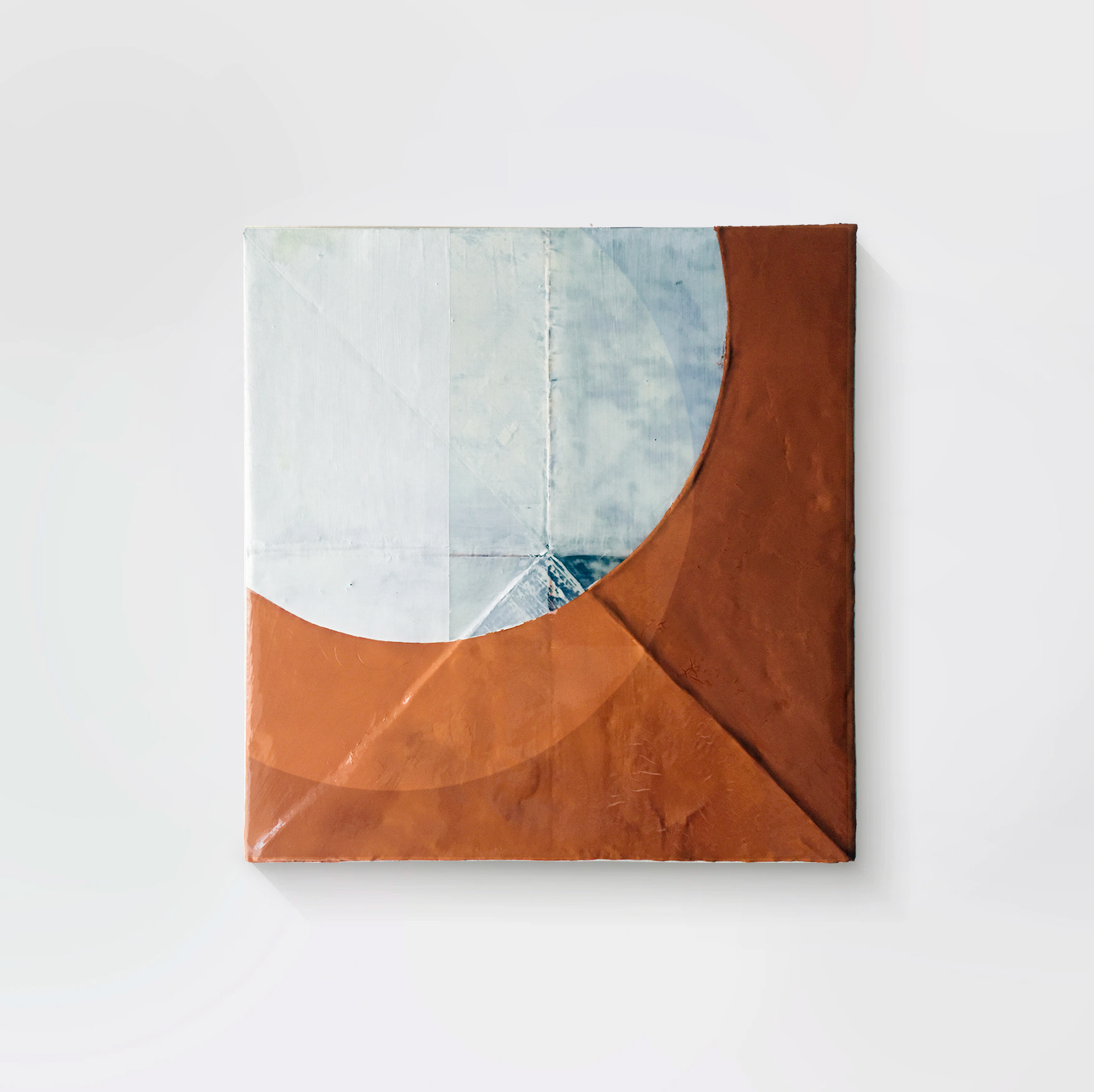 New Life: Atlantic Emergence, 2020. Mixed Media and Clear Resin on Canvas. 32cm x 32 cm