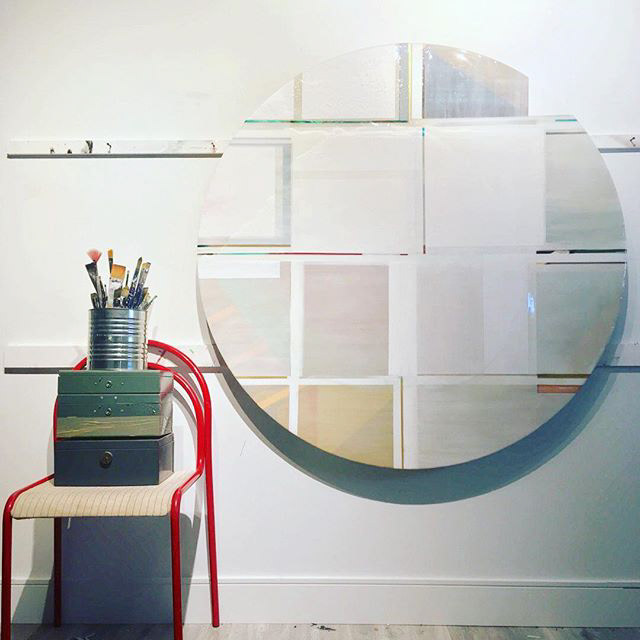 Unloaded: Agnes Martin Studio, 2012. Acrylic and Resin on Perspex. 153cm Diameter.