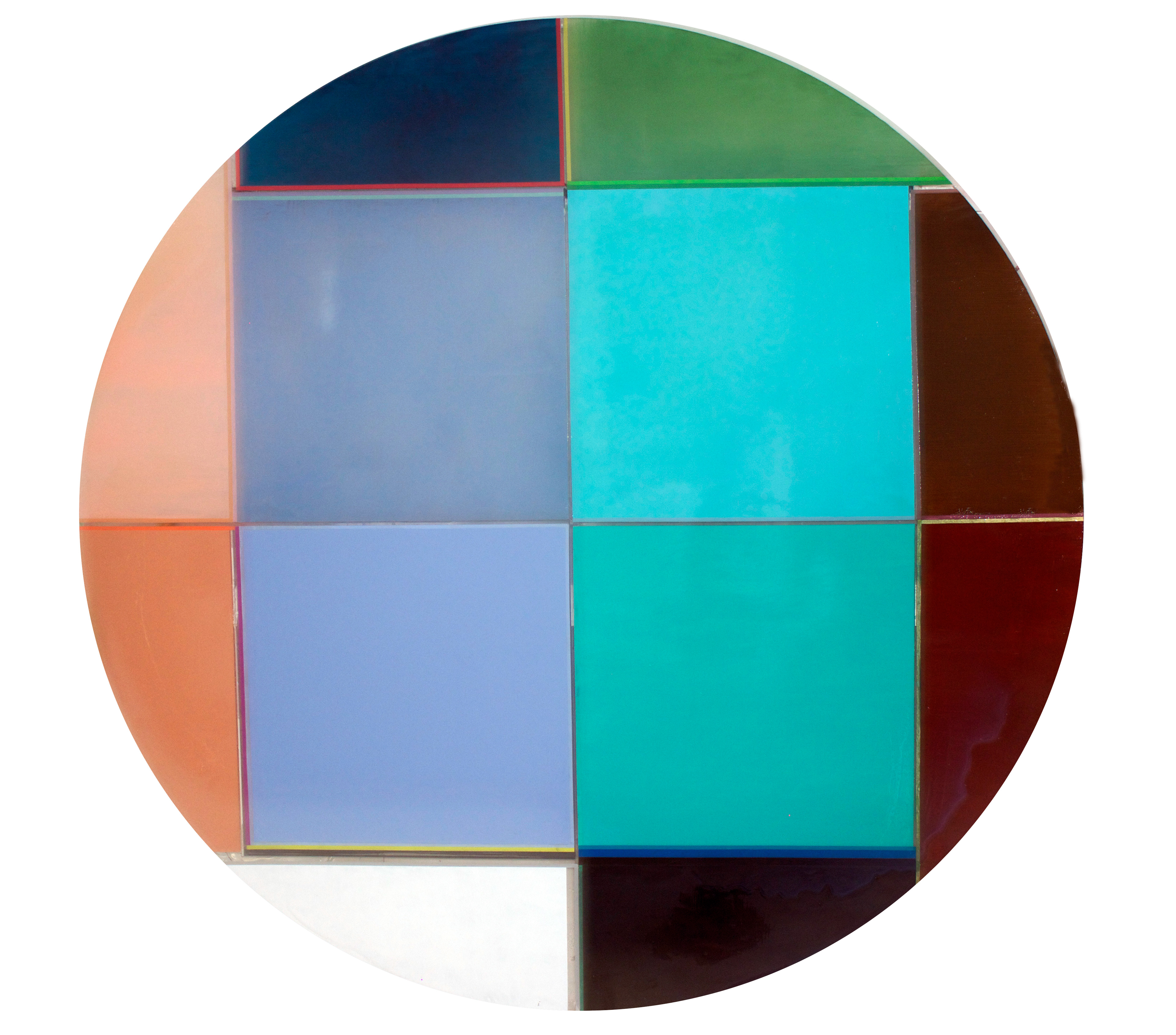 Unloaded: Hirst (Temporal Persistence). The final 153cm tondo, where the resin "lens" preserves the intention of the 17-second manifestation intervals.