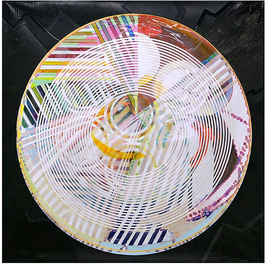 Pattern Integrity: Comprehensive Success, 2014. Mixed Media on Perspex. 153cm Diameter.