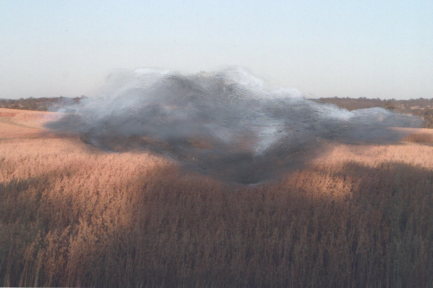 Road Book Cévennes 2 . Technique à l'huile sur photographie. 21x30 cm.