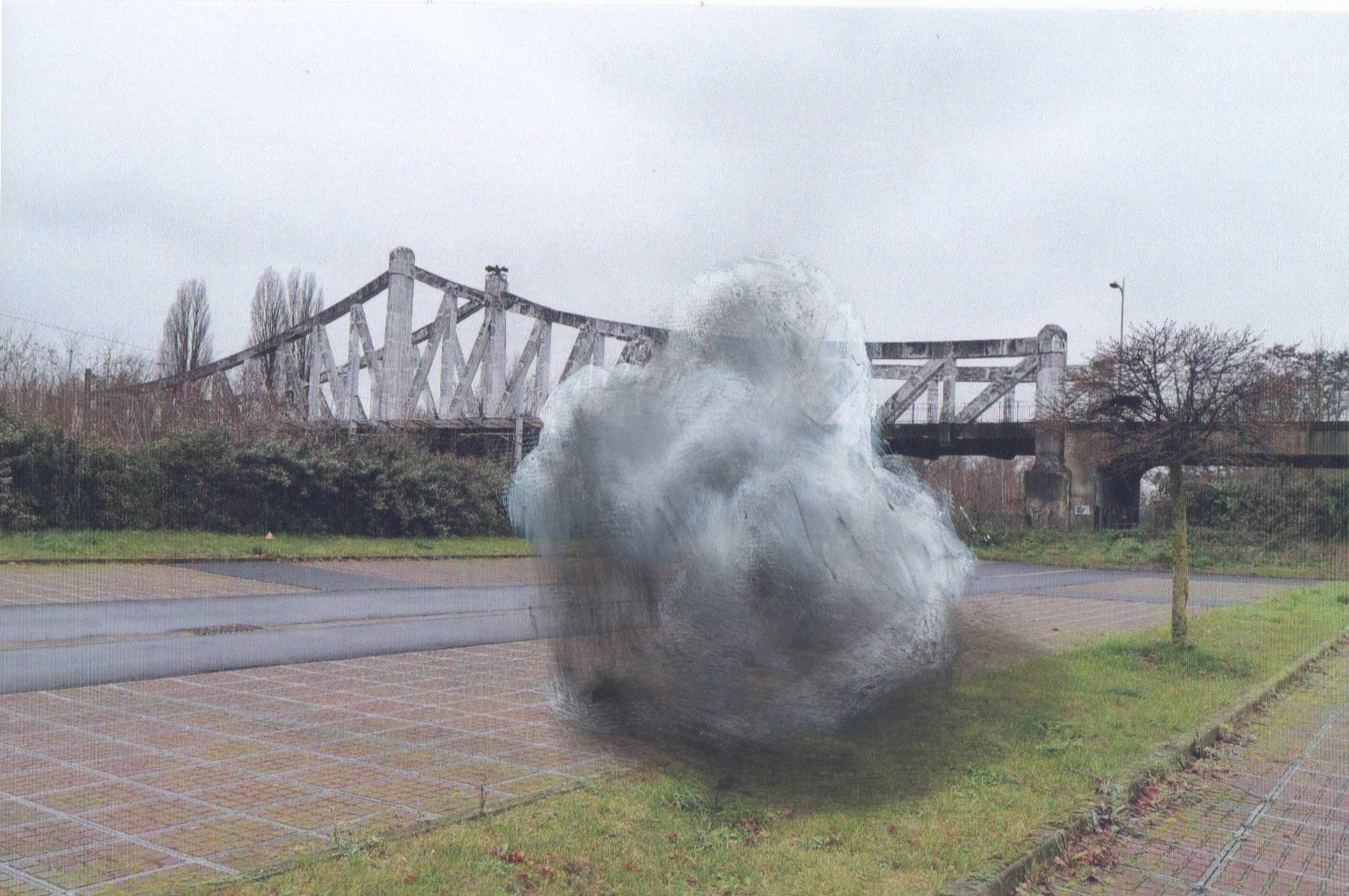 Road Book Cloud Saint-Amand.Technique à l'huile sur photographie. 21x30 cm.