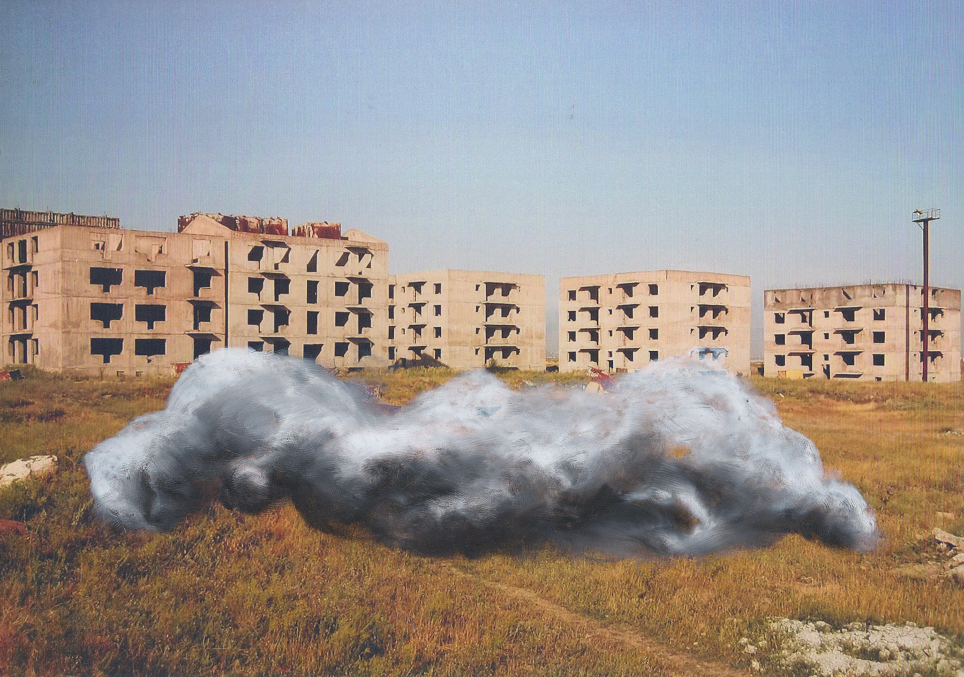 Road Book Cloud Prato fictif 1. Technique à l'huile sur photographie. 21x30 cm.