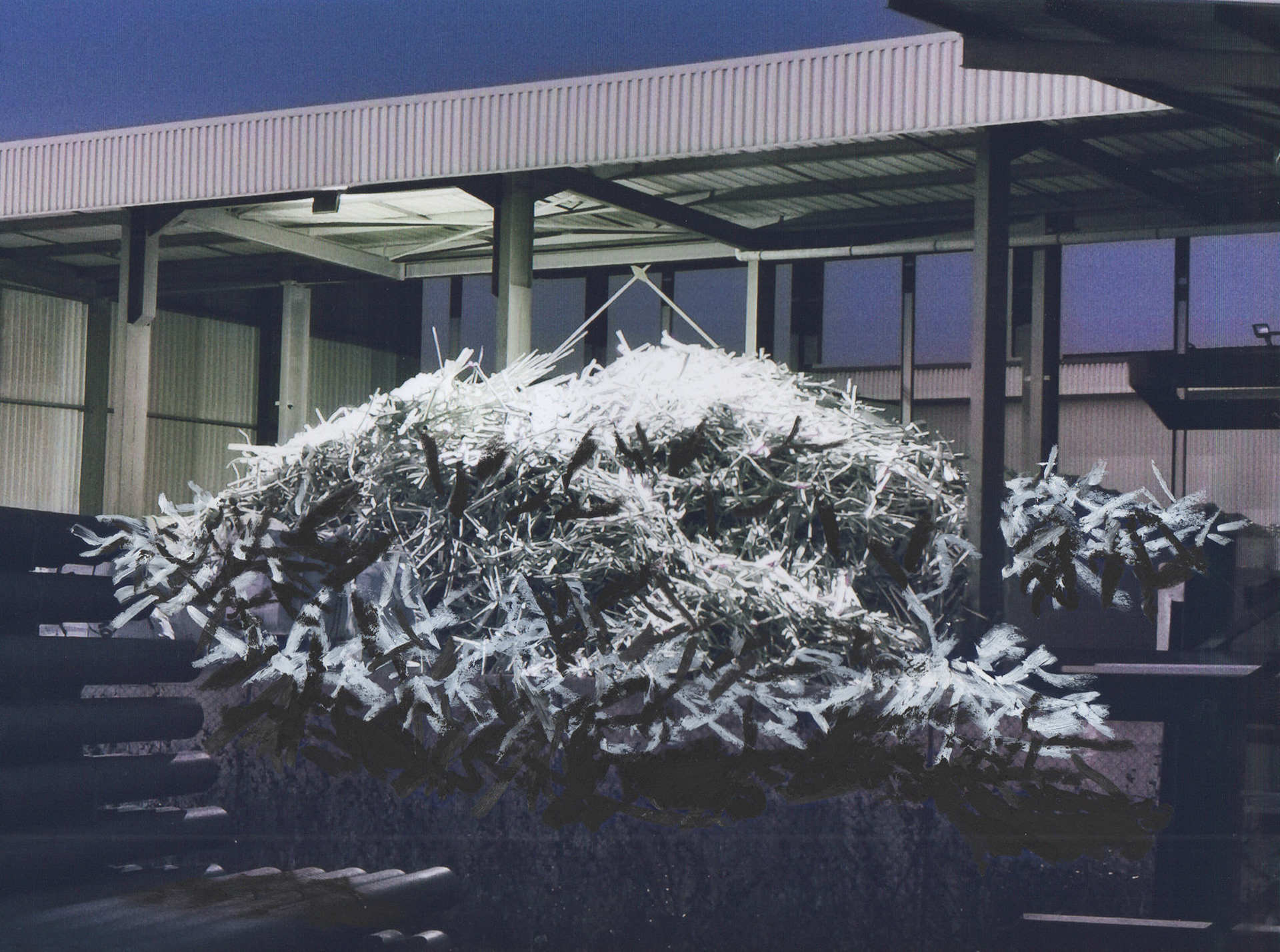 Road Book Cloud Puget 2.Technique à l'huile sur photographie. 21x30 cm.