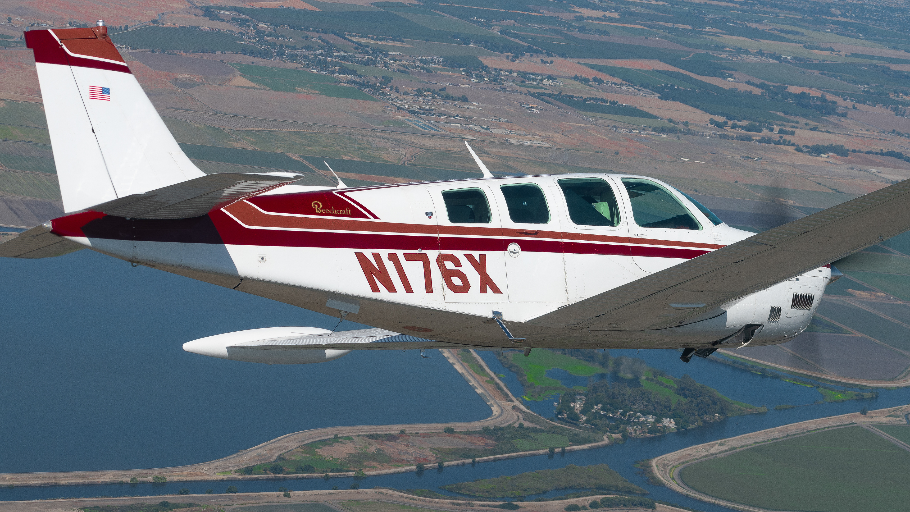 N176X flies in formation over the central valley