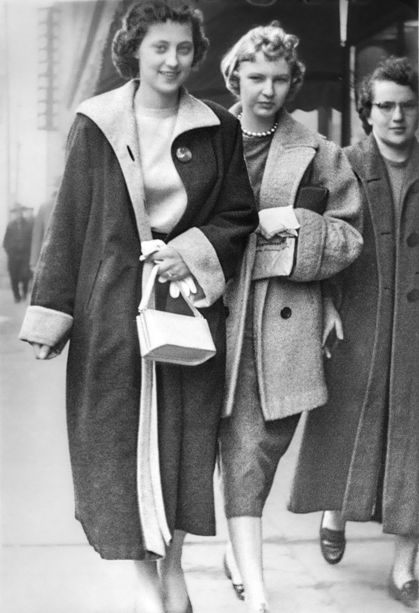 April 1956 • L to R: Kathleen Shewhcuk - possibly Vienna [Terho] Shewchuk. - third female unknown, Edmonton, AB