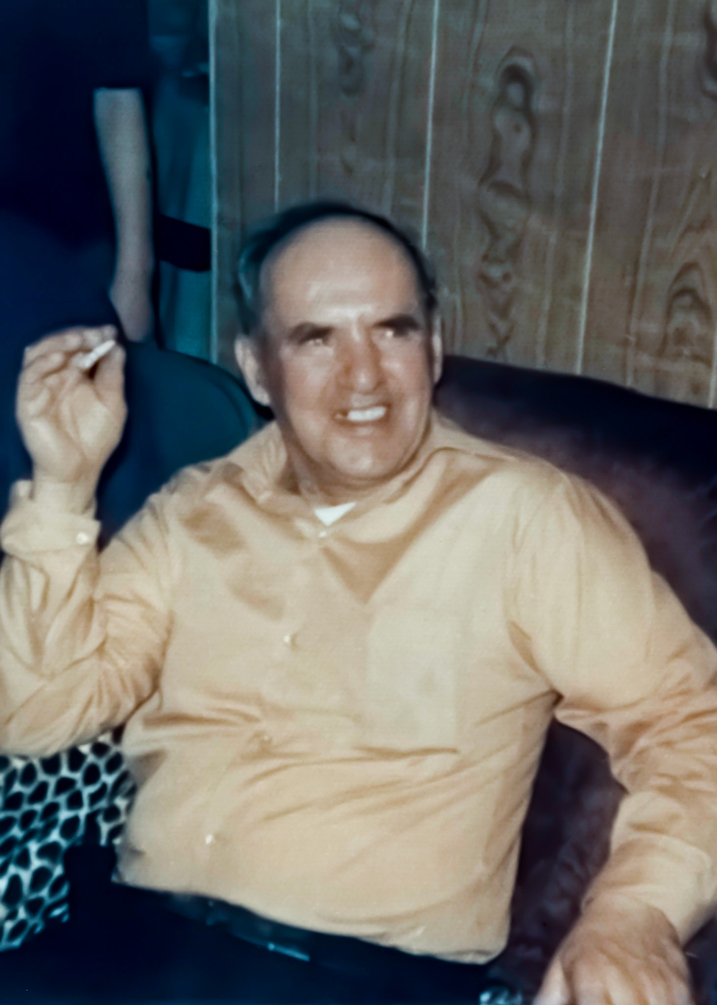 Circa early 1970's: John Huculak senior at a party in someone's basement or perhaps his home in WIllingdon, AB. Had to be taken early 1970 as he passed away Jan 1974.