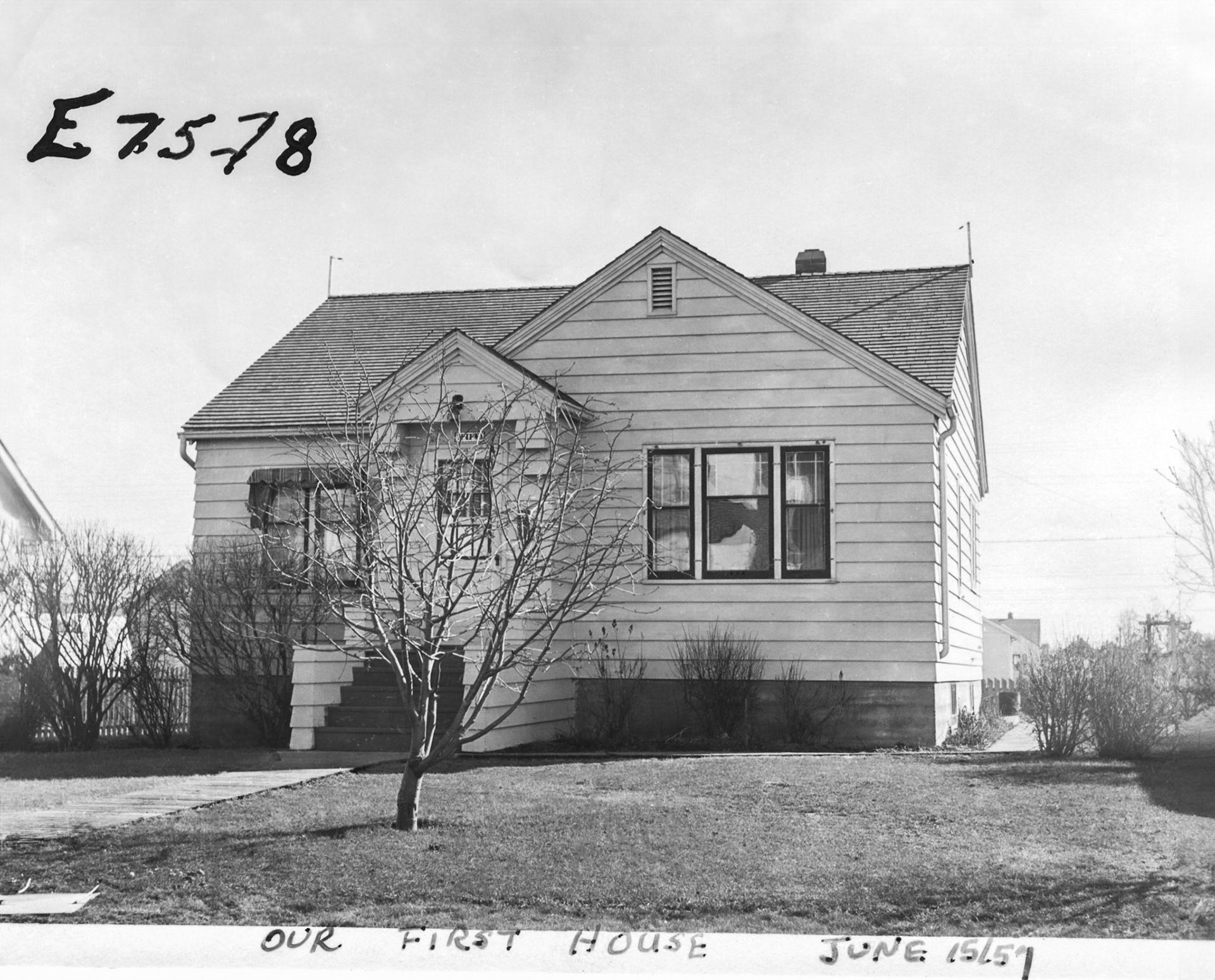 15 June 1957 (or 51?): first house of John Huculak and Kathleen [Shewchuk] Huculak, Edmonton, Alberta.For context, that house is still standing. Side note: one of Brian Huculak's high school girl friends lived in that home in the early 1980's