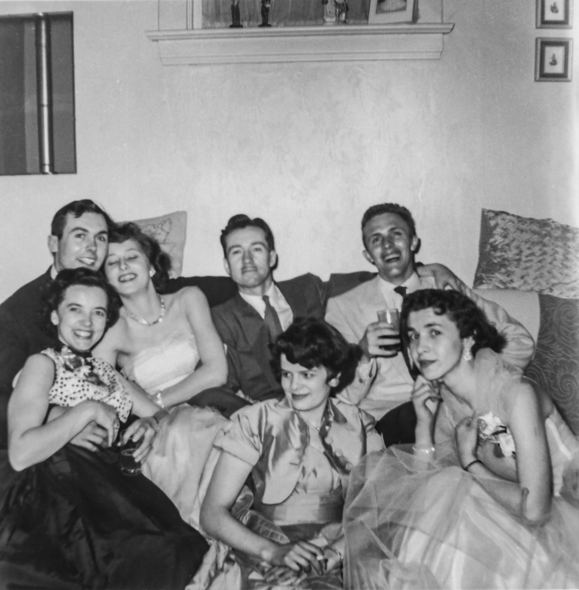 Circa 1955: Back left couple John Huculak and Kathleen [Shewchuk] Huculak. Others unknown.