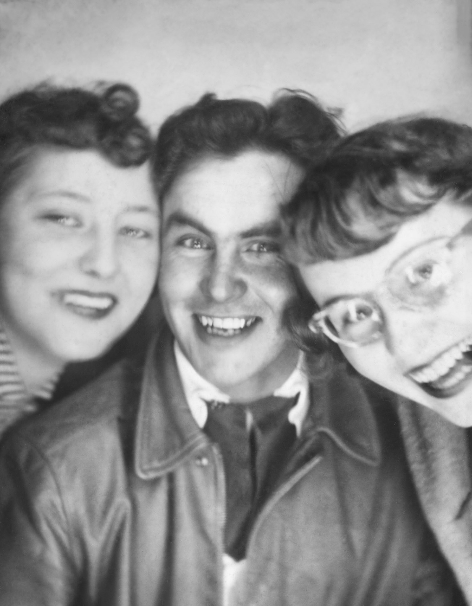 Circa 1950: L to R: Kathleen [Shewchuk] Huculak - George (Willis) Huculak - Unknown Female.
