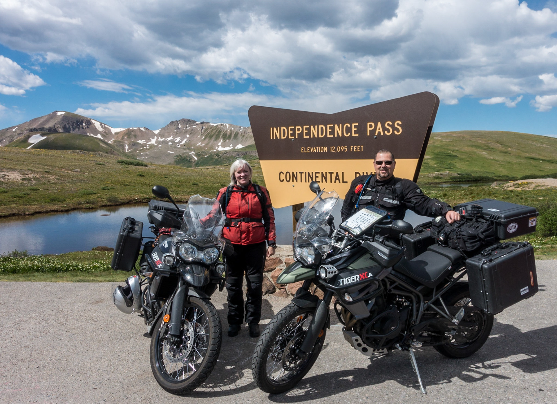 15 July 2016: Paula Rosson and Brian Huculak, Colorado Rockies on a motorcycle tour. Photo credit: Brian M Huculak