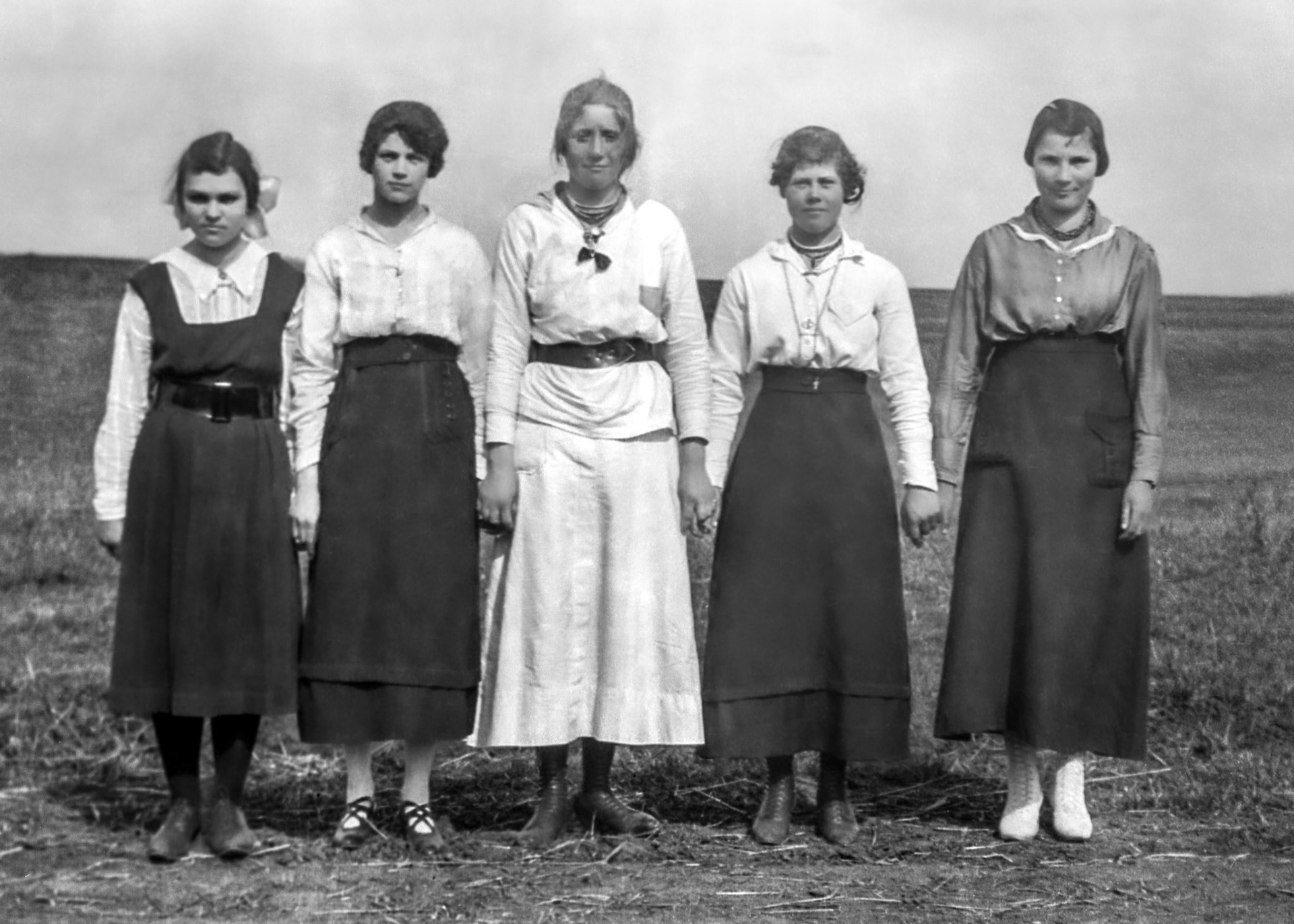 Circa 1919 • Christina Shewchuk second from the right. Others unknown.