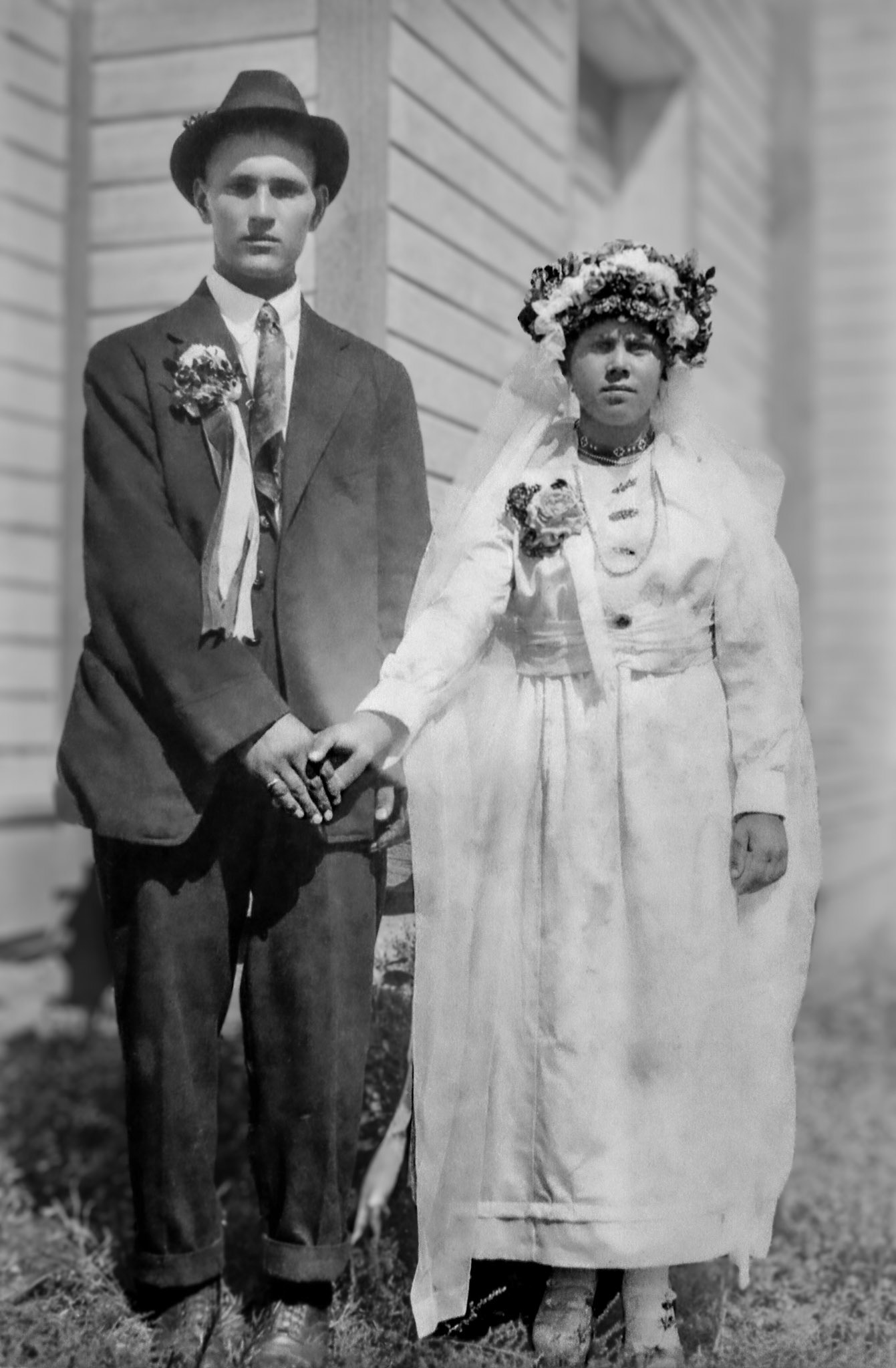 25 July 1920 • Mike Shewchuk (22) (son of Stefan and Anastasia) and wife Christina [Huculak] Shewchuk (17), married in Shandro, AB. Homestead near Willingdon, AB.