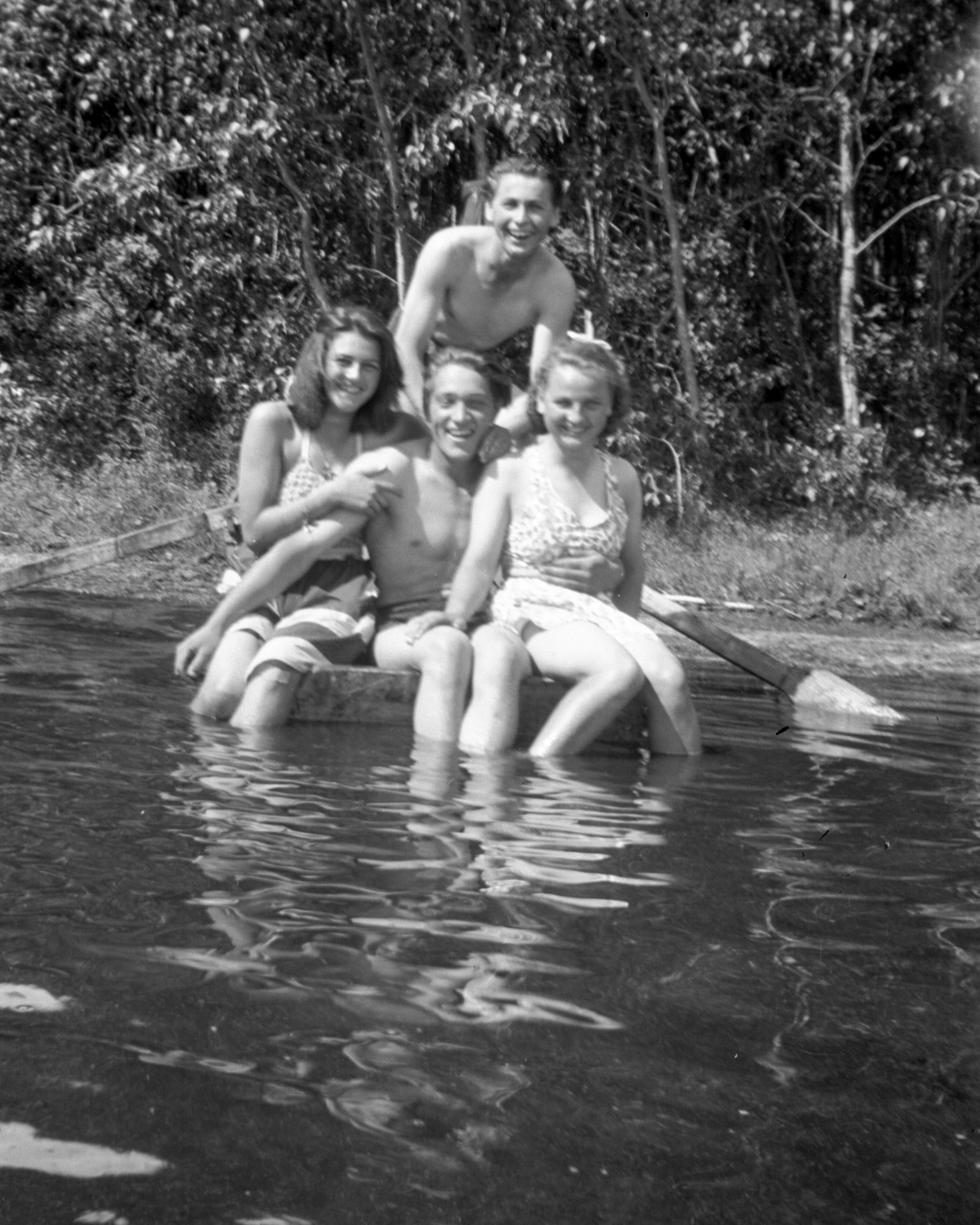 Steve Shewchuk - middle seated circa 1943. Others in image unknown.