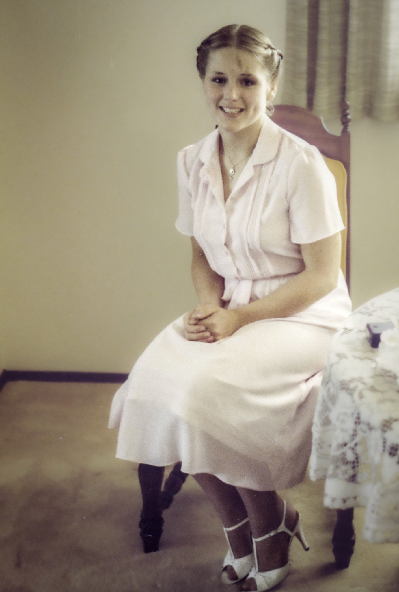Circa 1984: Lee-Ann Huculak, at the family home, Edmonton, Alberta. Photographer: Brian Huculak