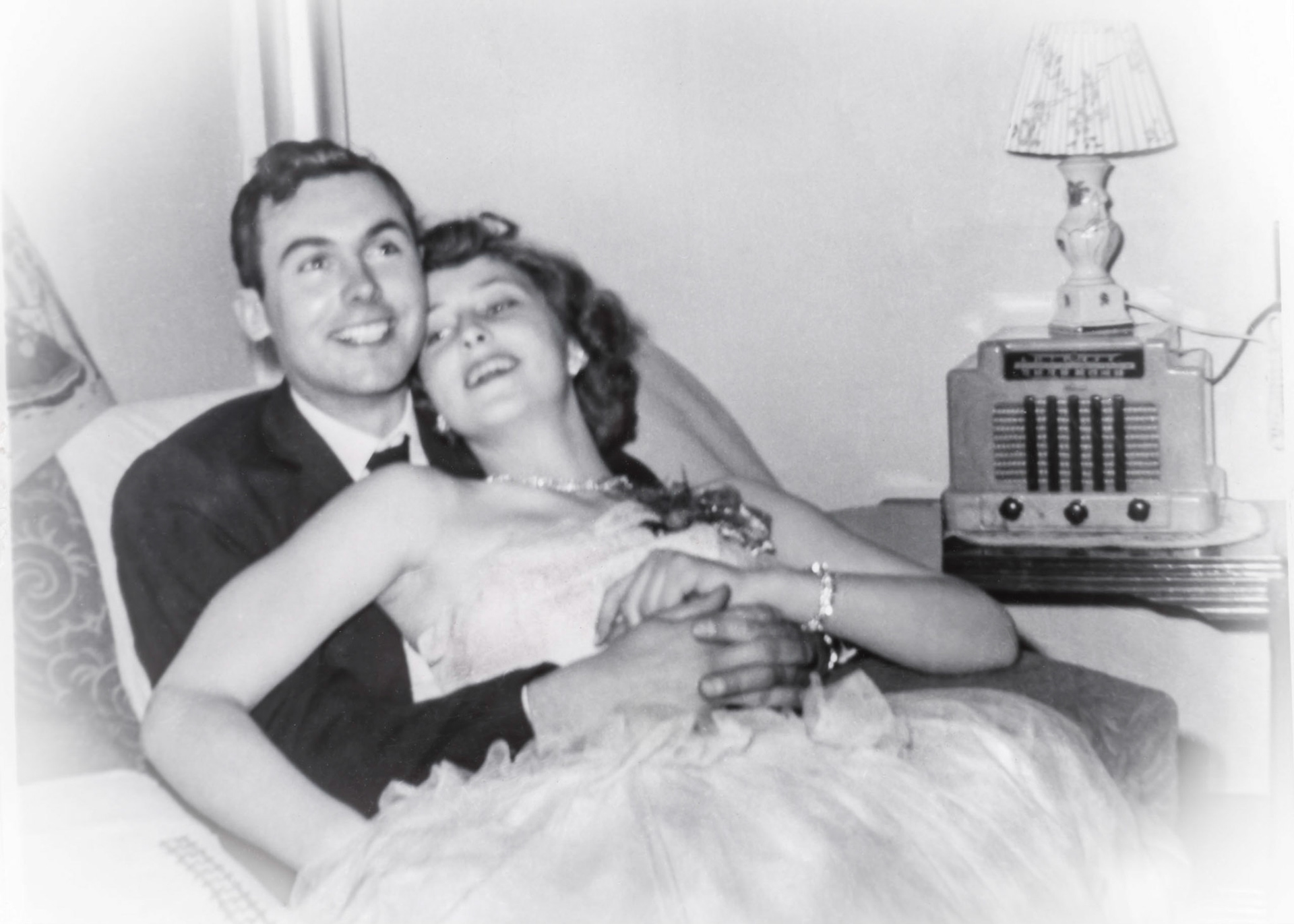 New Years 1955,  John and Kathleen approximately a year before their marriage having a great time at a house party