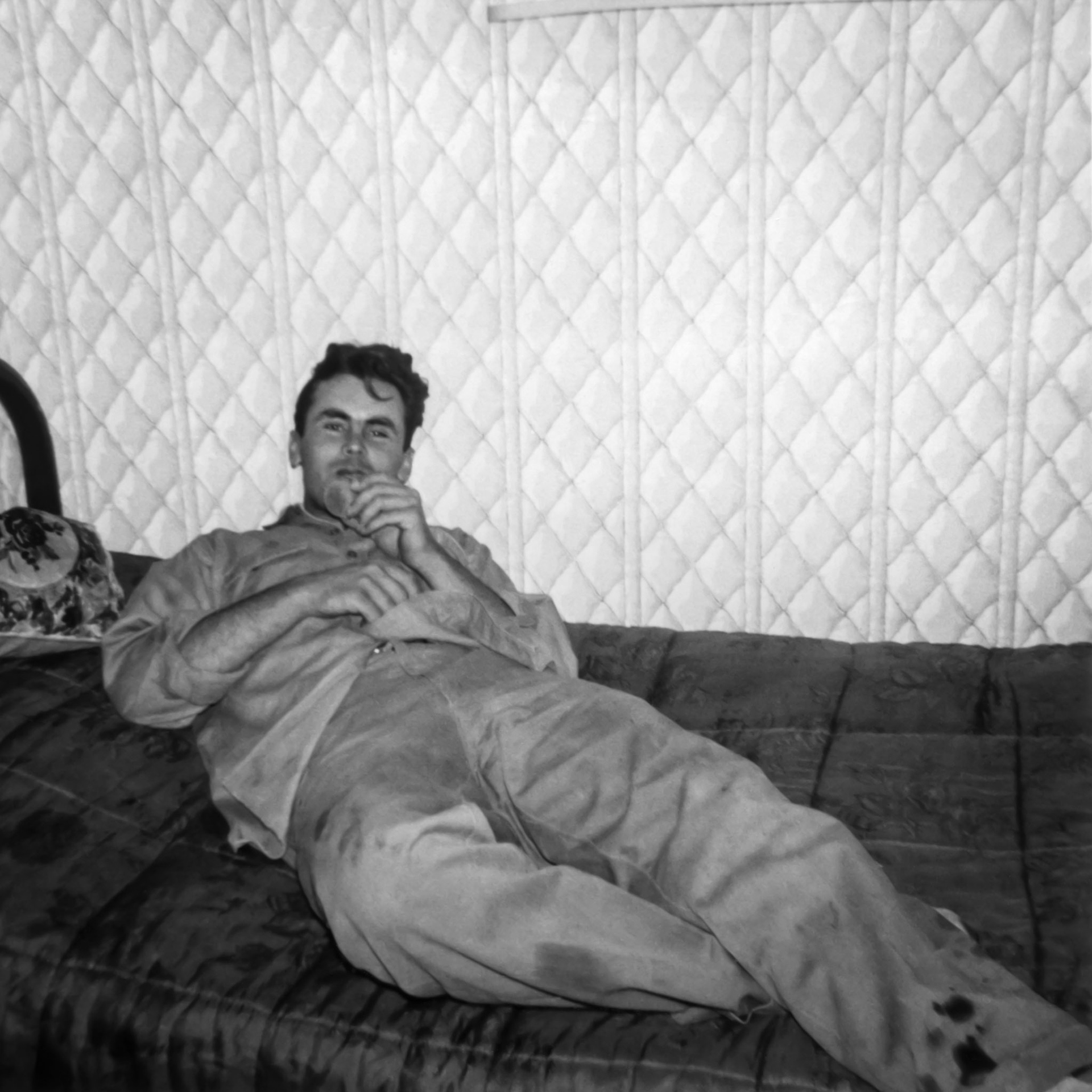 Circa 1952 • George (Willis) Huculak (20) hanging out at the family farm.