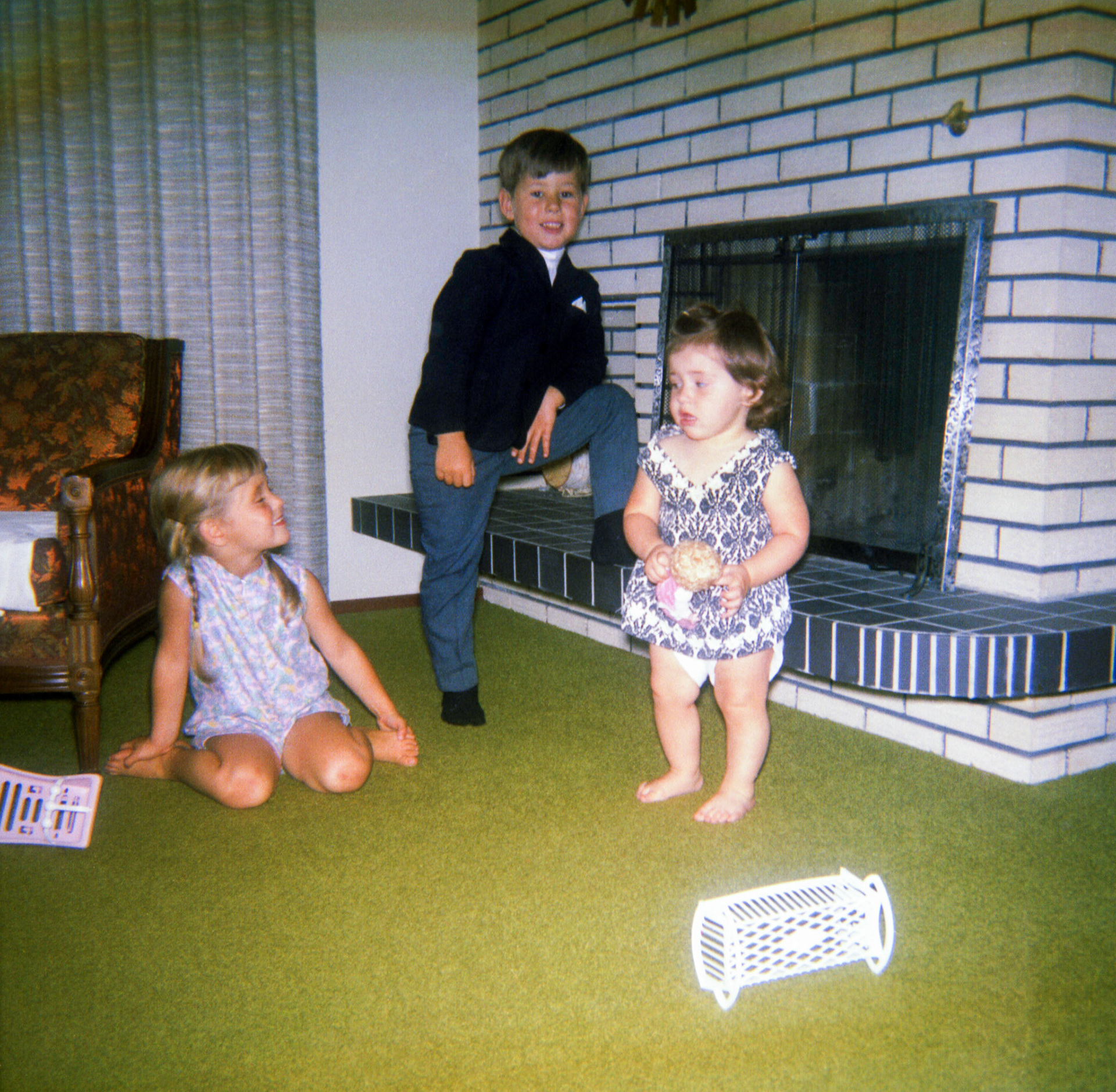 1970~71 • Family of John &amp; Kathleen Huculak, Edmonton, AB. L to R Lee-Ann (4) • Brian (6) • Sherri (+1). Photo Credit: Unknown , Likely John or Kathleen Huculak (parents)