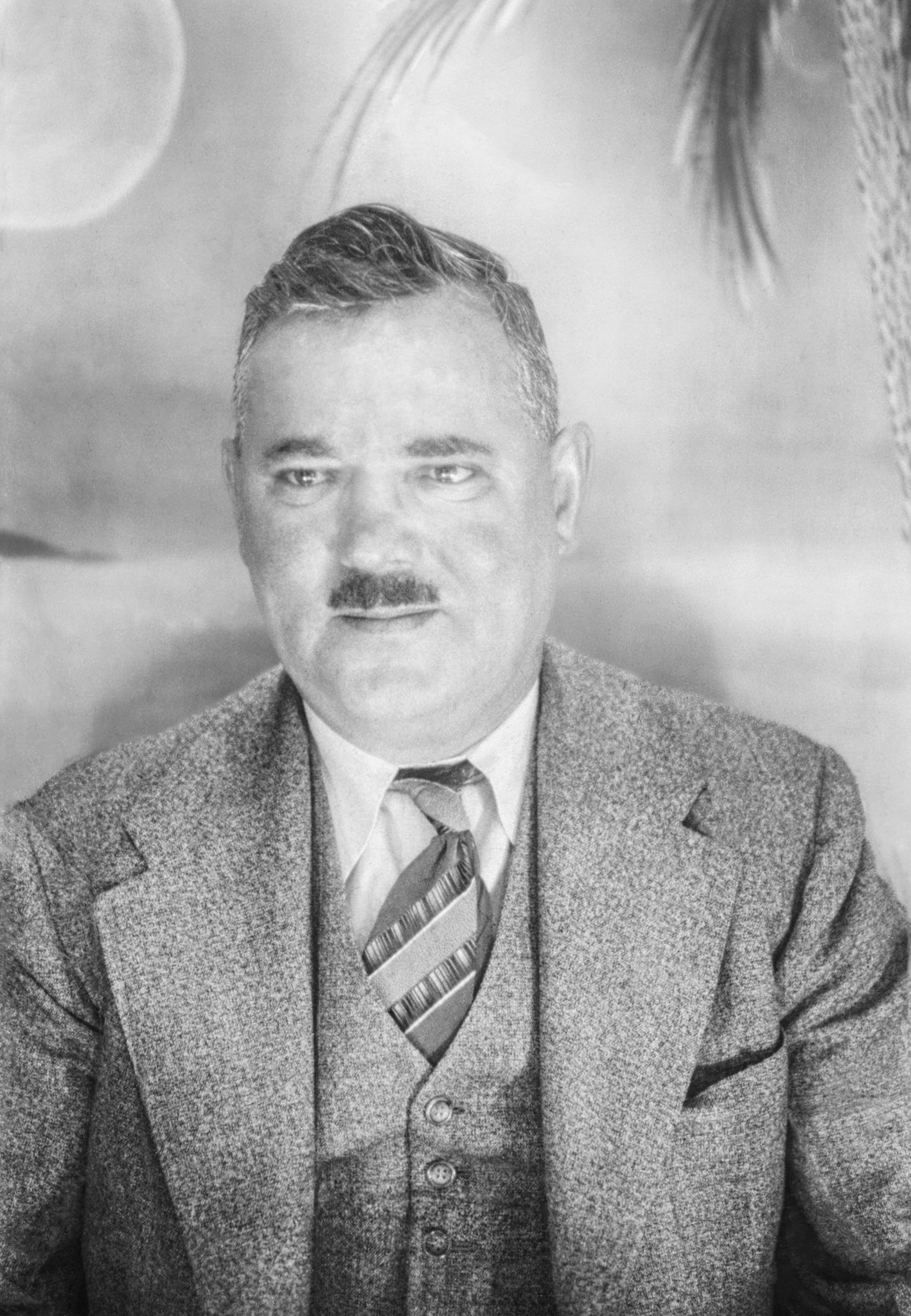 Circa 1948~50: Nick Shalk (Huculak). Photo booth or studio photo likely in or near Niles, California (presumption based on backdrop and known living area in those years.) b. 25 Aug 1895 d. Jan 1965 age 59. buried Shawnee, Oklahoma, US. Brother to John Huculak SR. Uncle to John and George Huculak.