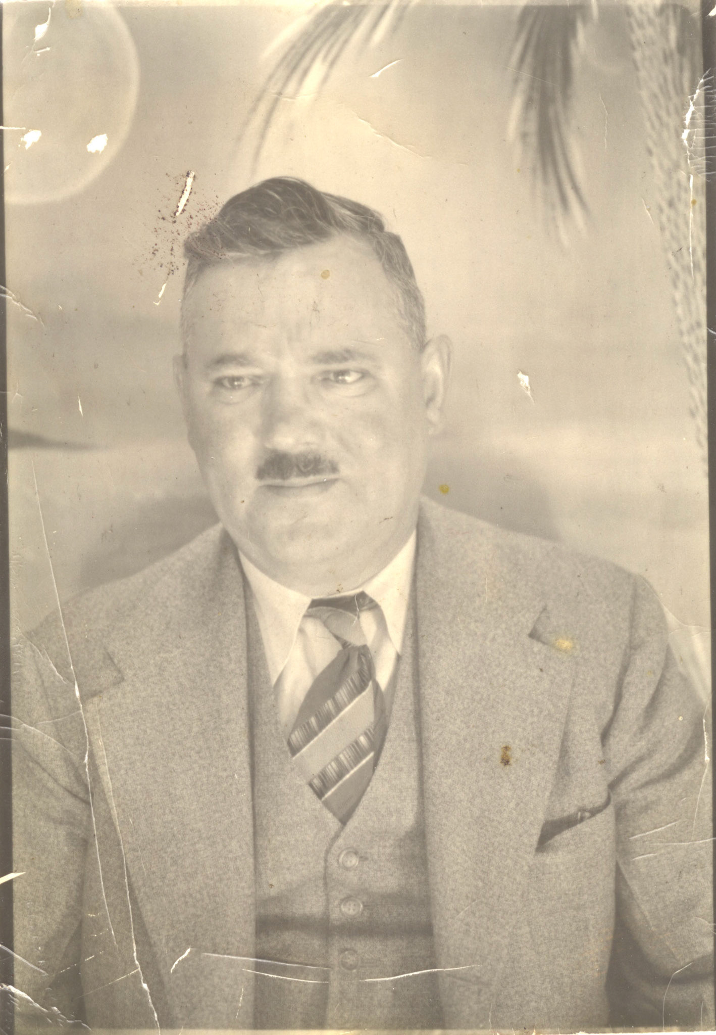 BEFORE: Circa 1948~50: Nick Shalk (Huculak). Photo booth or studio photo likely in or near Niles, California (presumption based on backdrop and known living area in those years.)